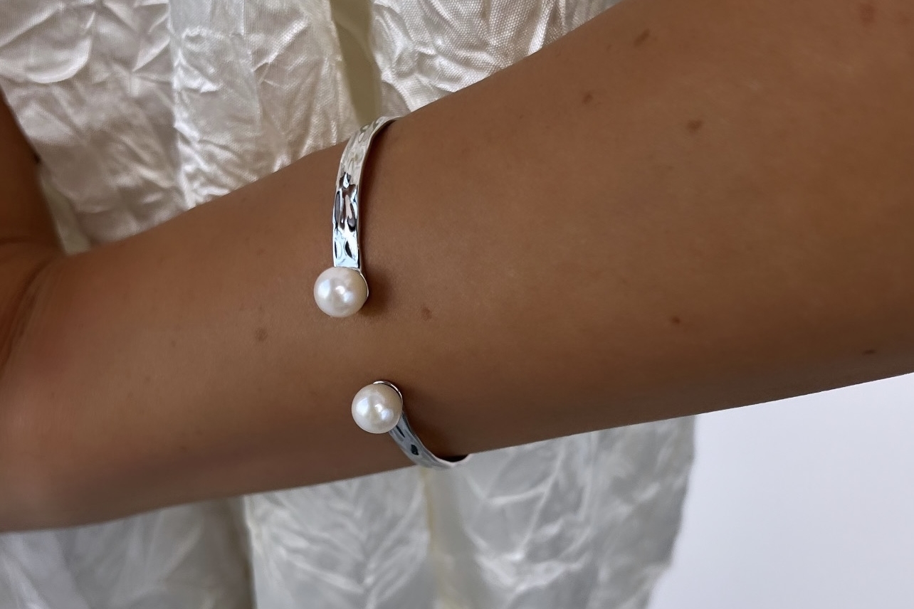 Браслет из серебра с натуральным жемчугом CORE