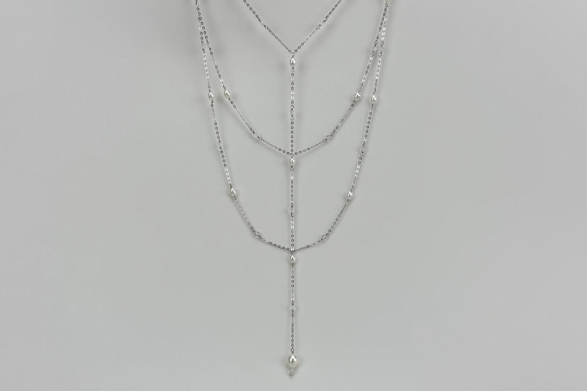 BIB колье с натуральным жемчугом и топазами CAPRICE