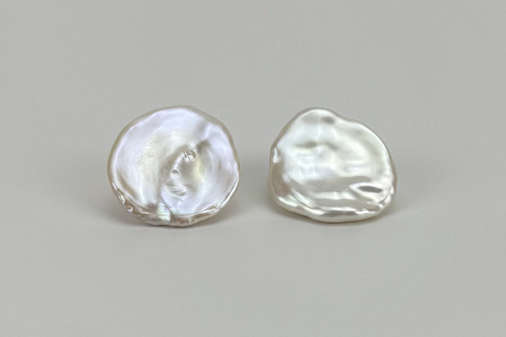 Крупные серьги из натурального жемчуга барокко ATAKAMA