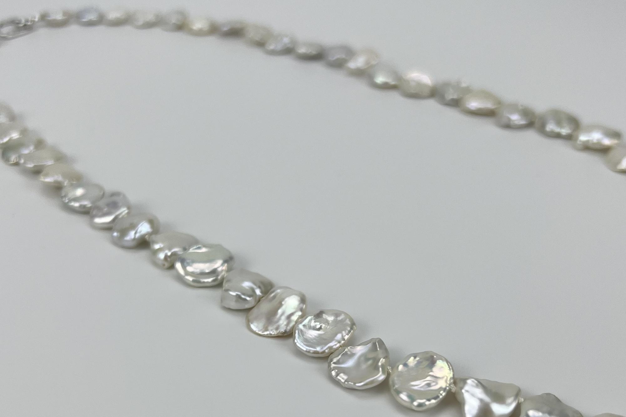 Длинное колье из натурального жемчуга кеши WHISPER