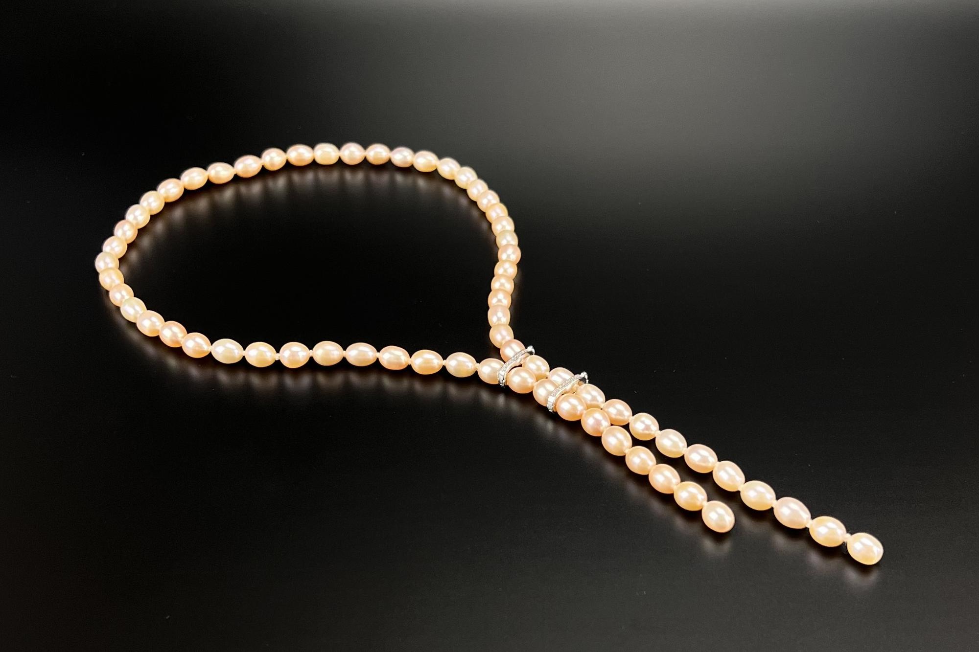 Колье трансформер из персикового жемчуга ALIZE