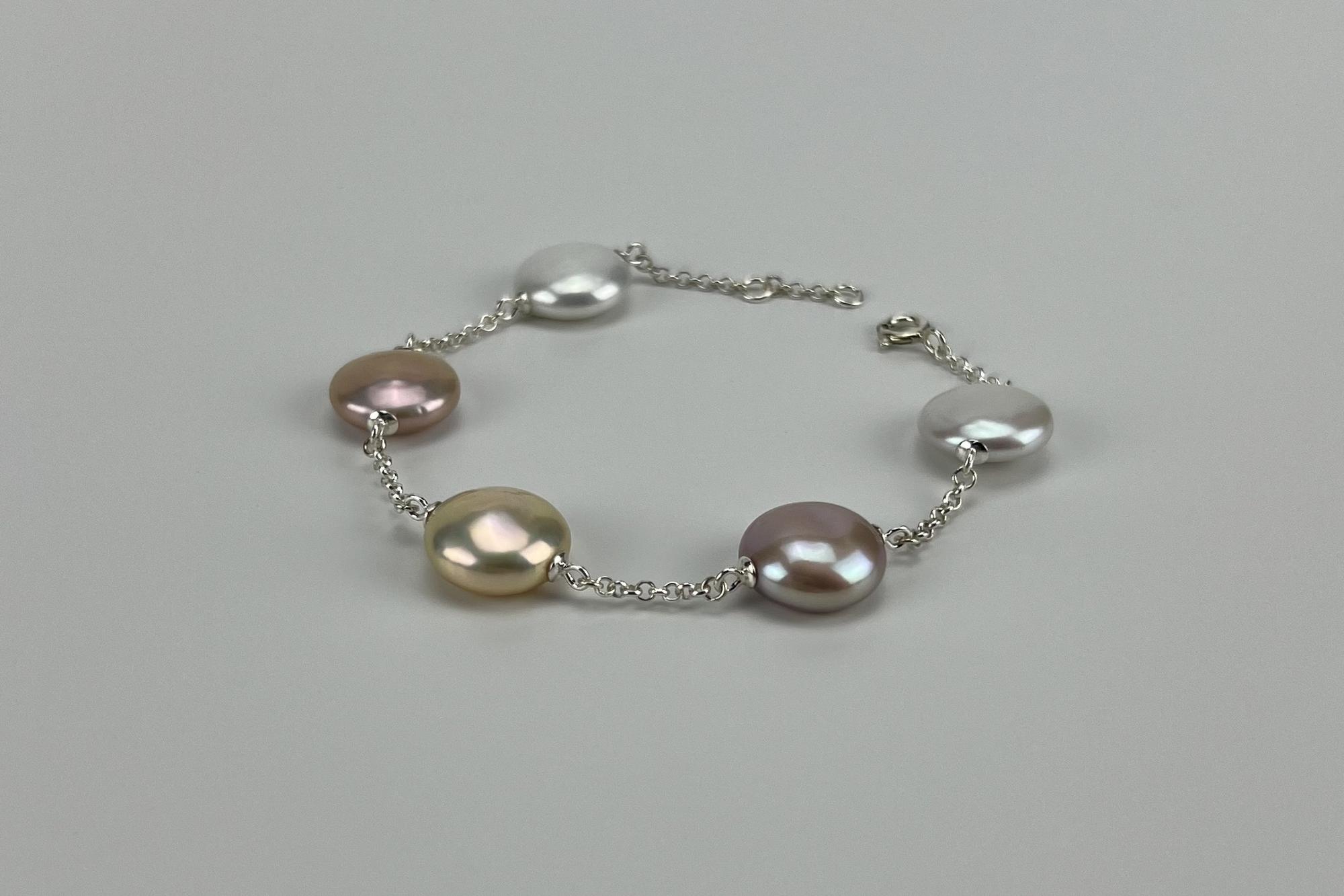 Браслет PEARL PAINTS из жемчуга пастельных оттенков