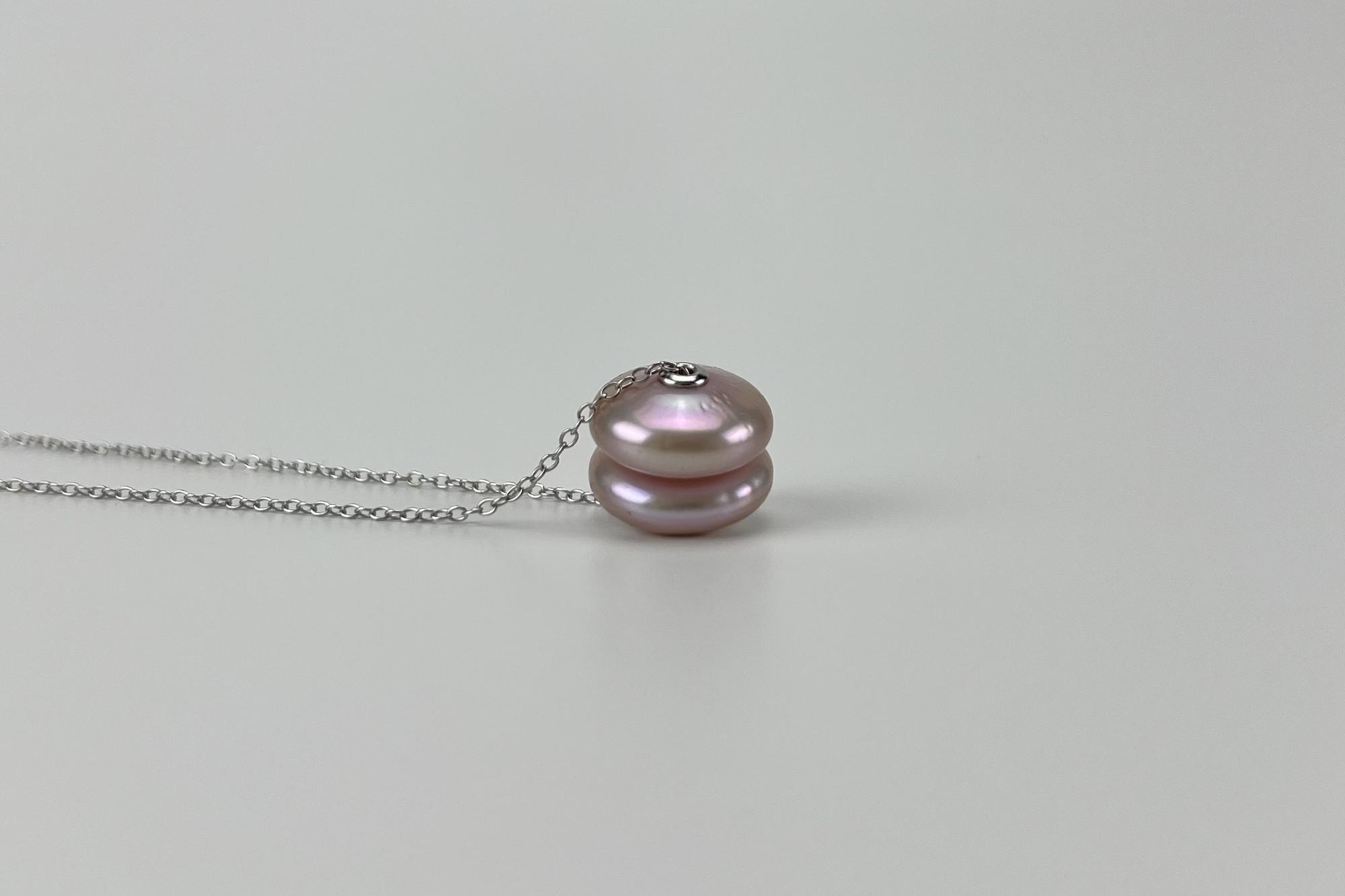 Подвеска с натураьной жемчужиной на цепочке LILAC BLOOM