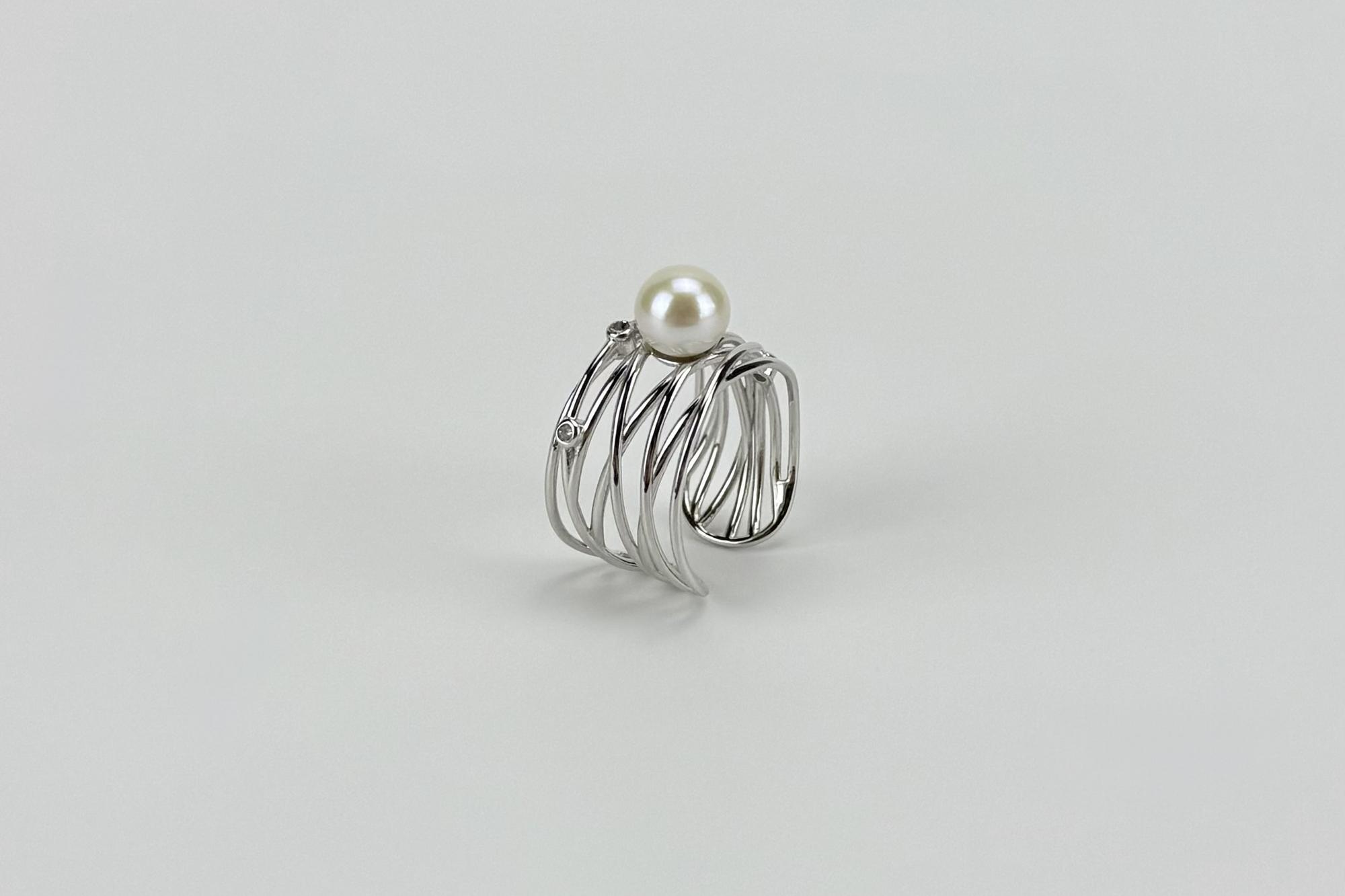 Кольцо с натуральным жемчугом RANTA