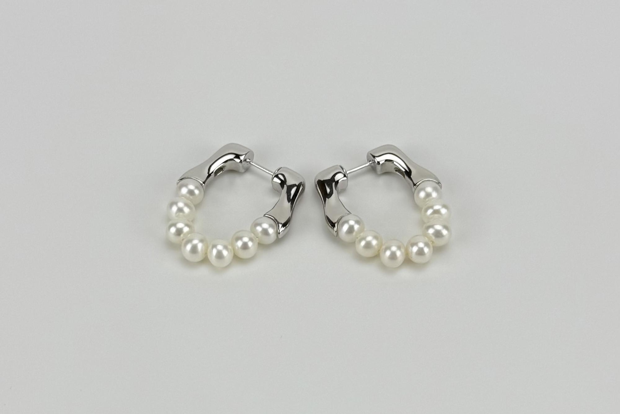 Серьги с натуральным жемчугом SAGA