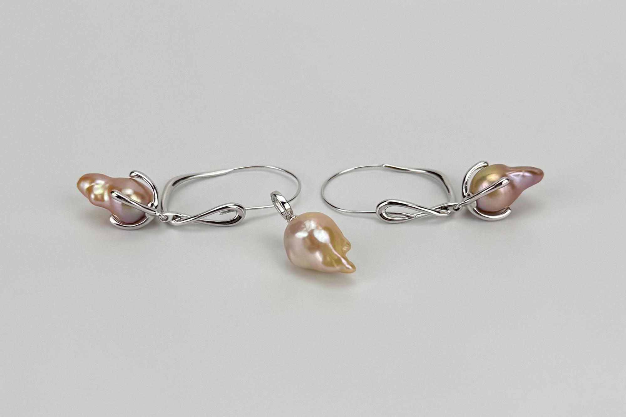 Комплект украшений с жемчугом барокко REHAB