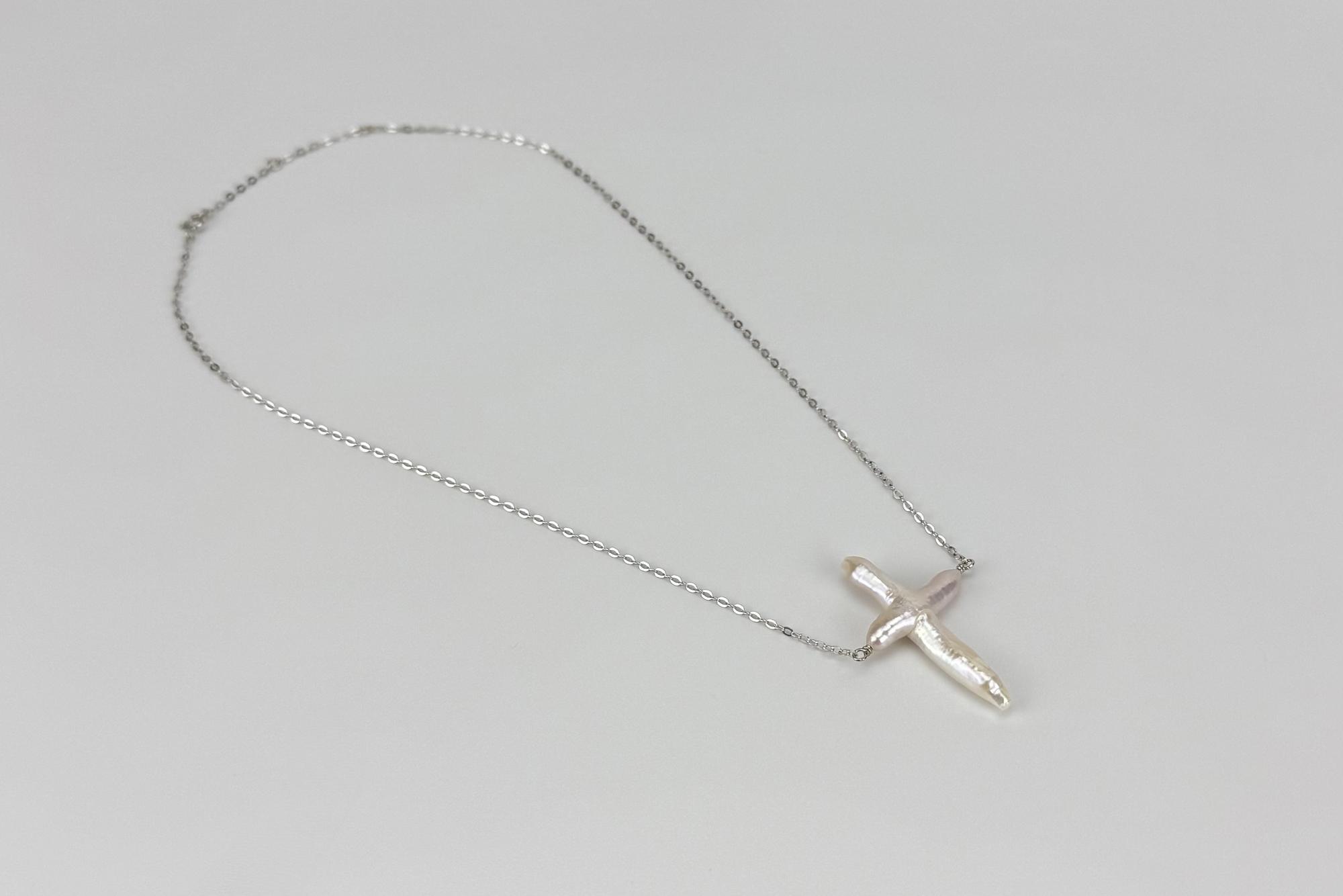 Подвеска жемчужный крестик NATURAL CROSS