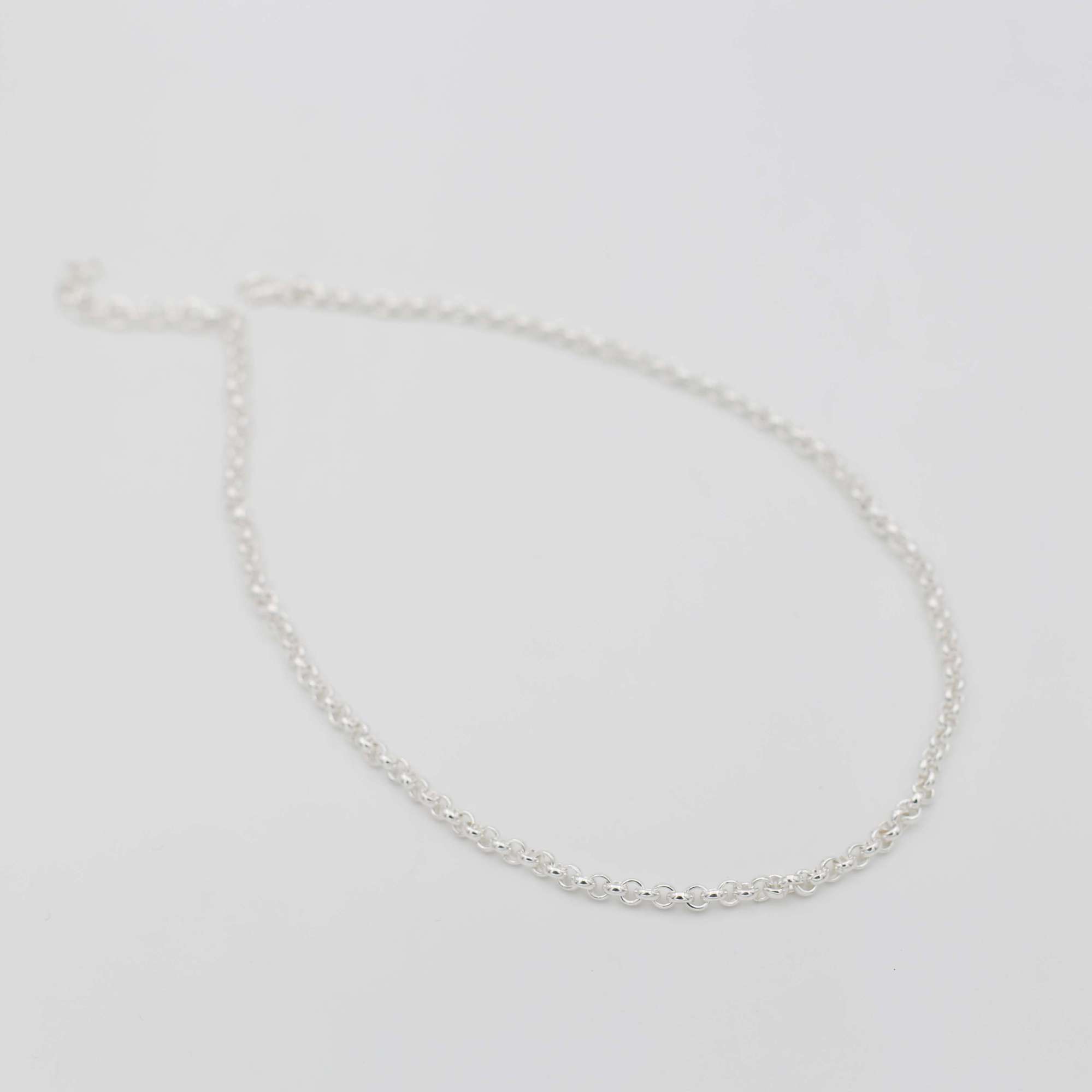 Серебряная цепочка из крупных звеньев  4P303