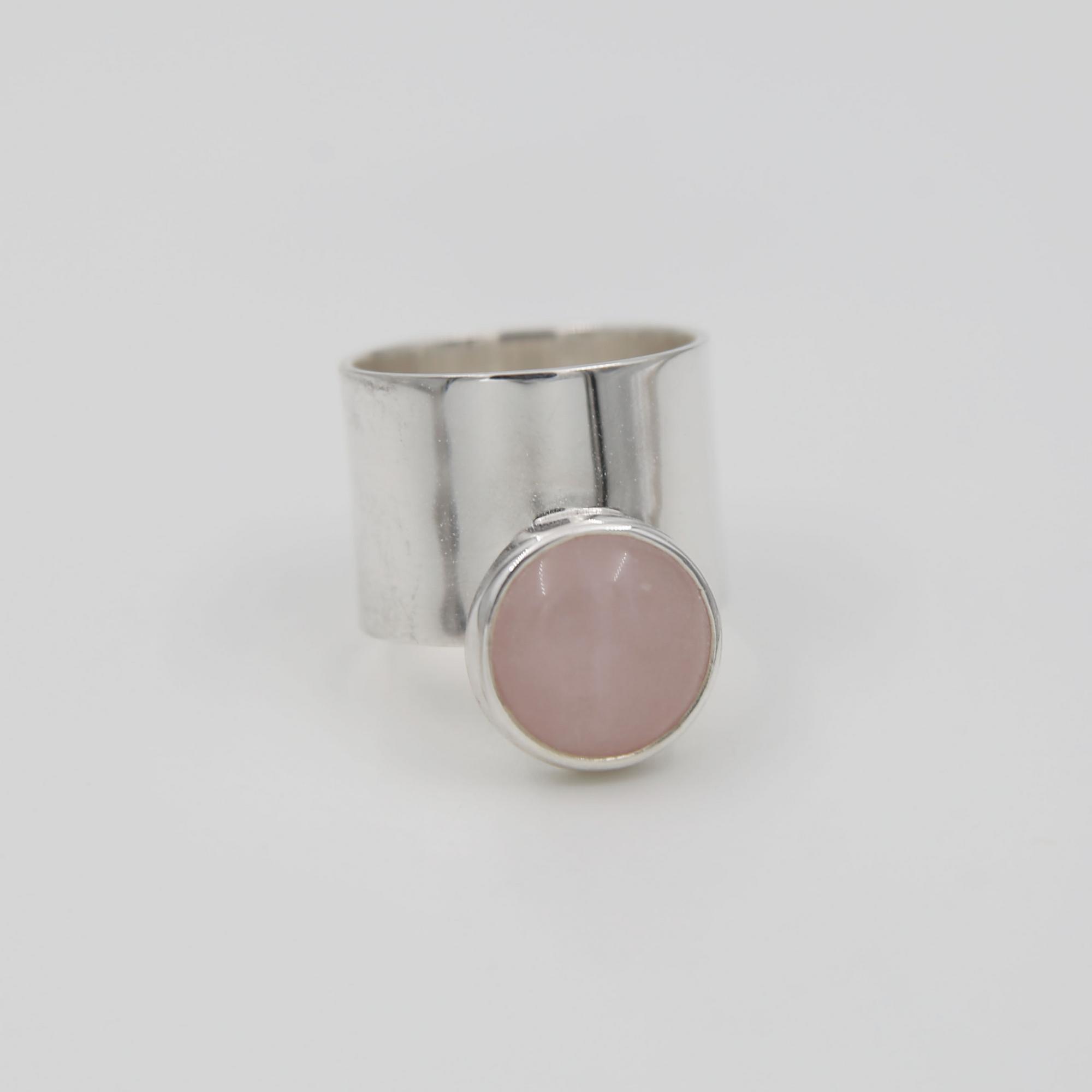 Кольцо с розовым кварцем 2P625