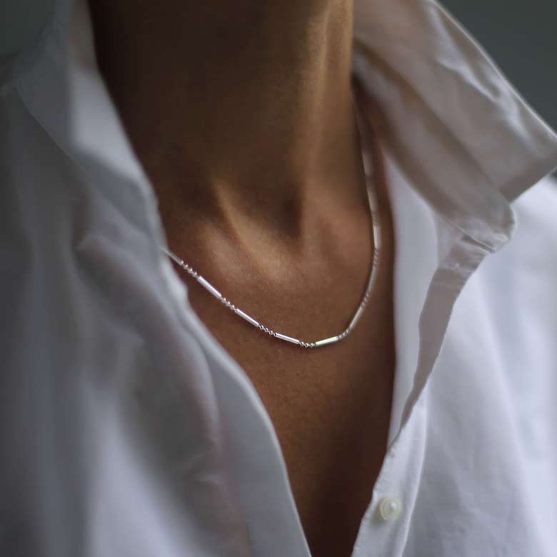 Серебряная цепь 4P524