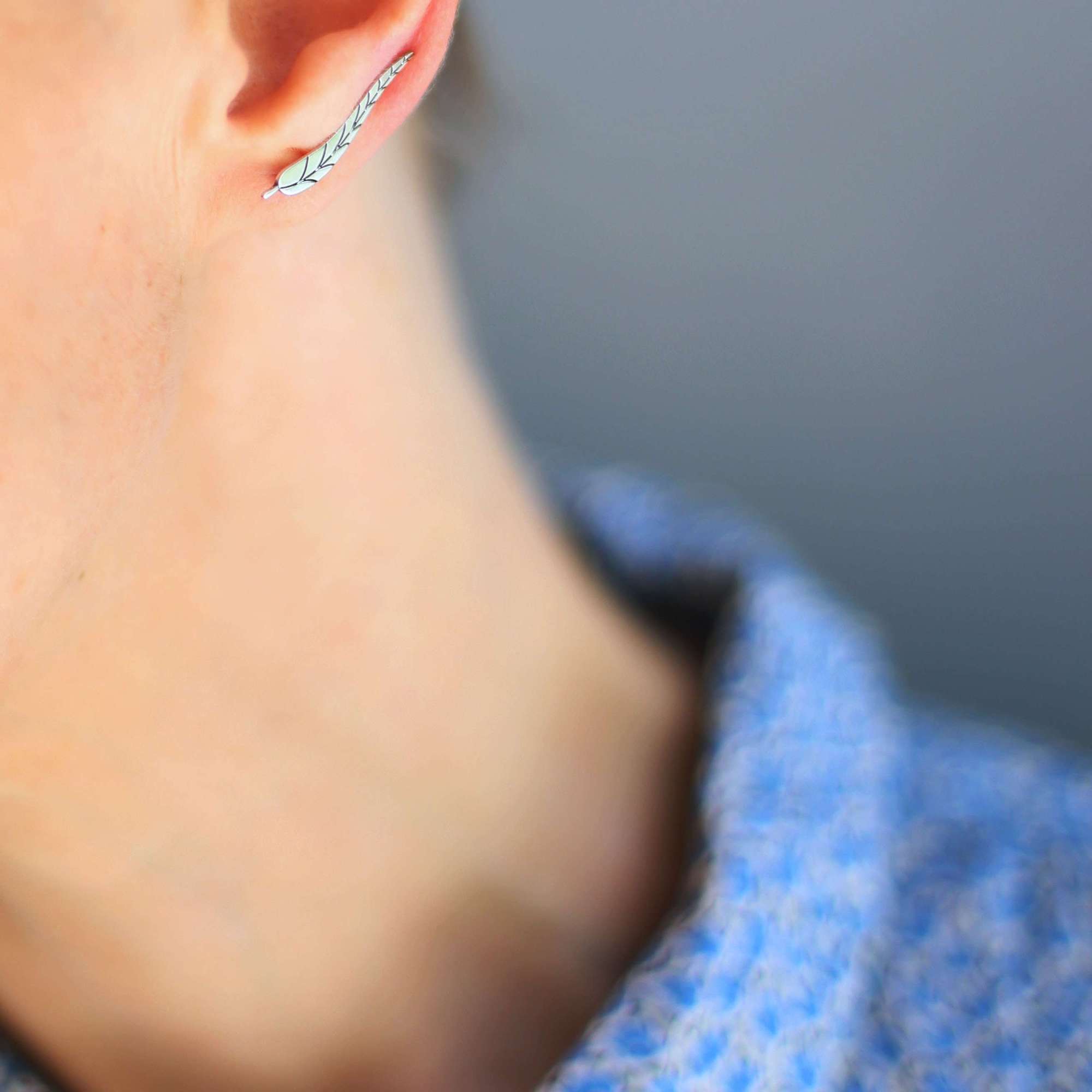 Серьга-клаймбер Перо 1P2089