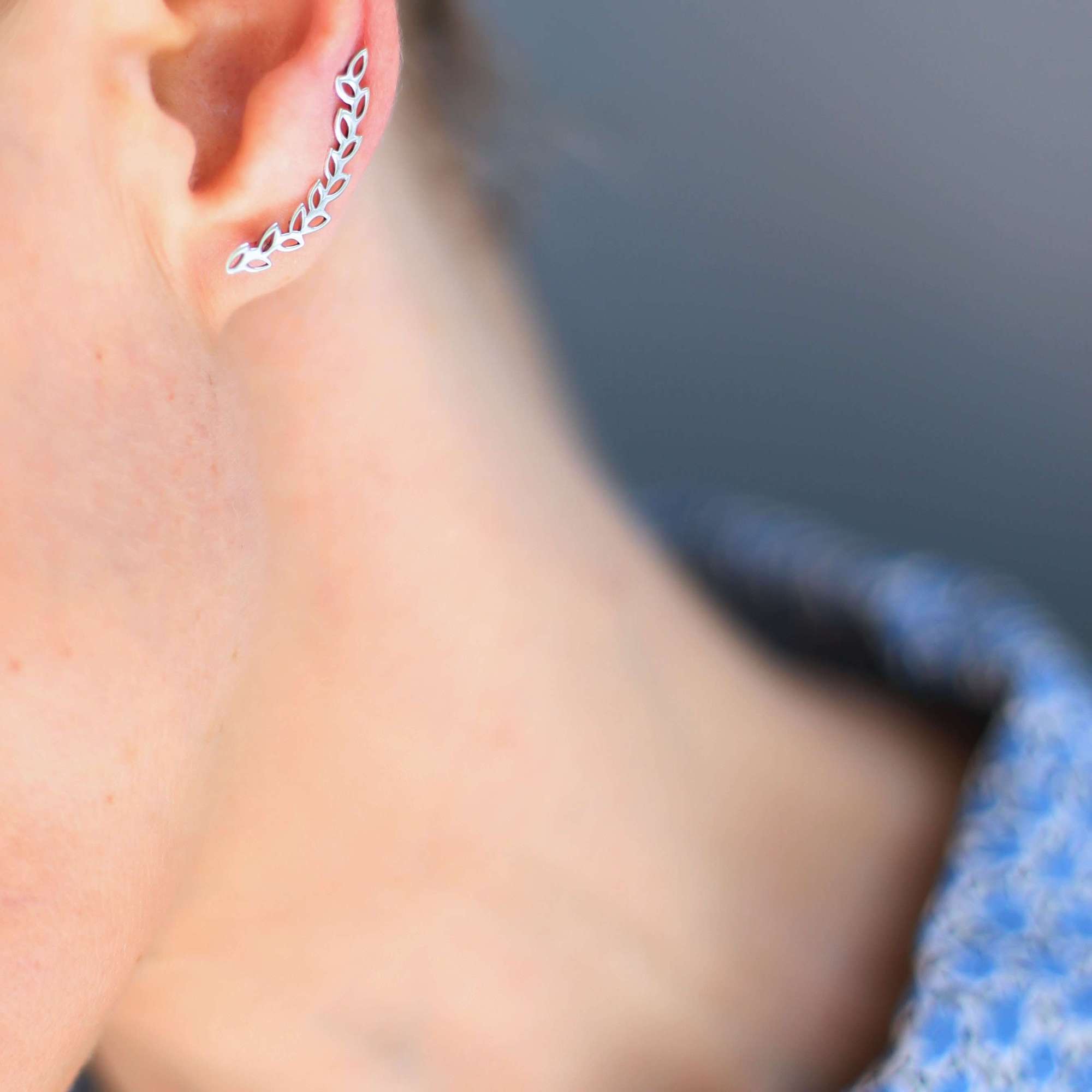 Серьга-клаймбер Веточка 1P2090