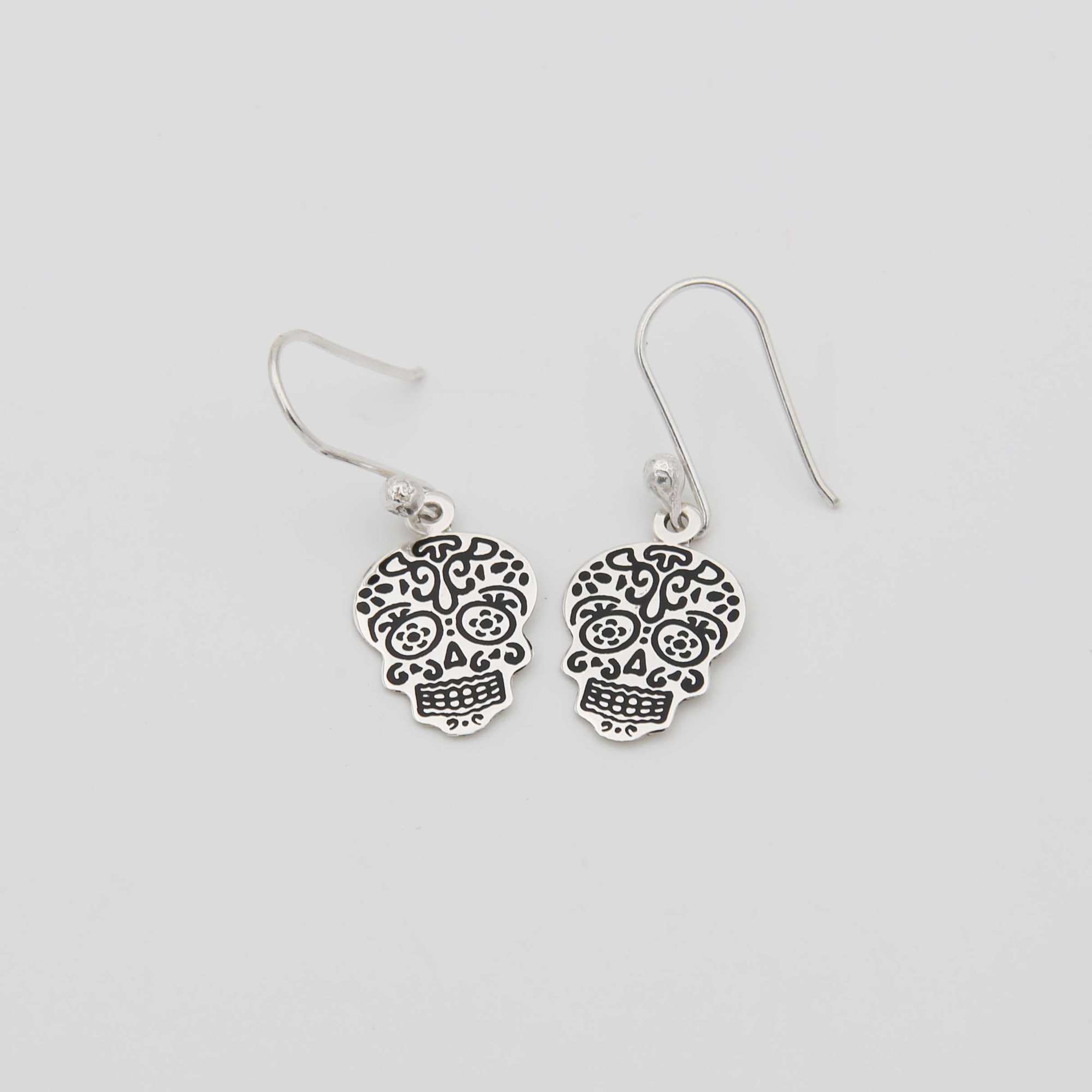 Серьги Сахарные черепа Calavera чёрные 1P2123