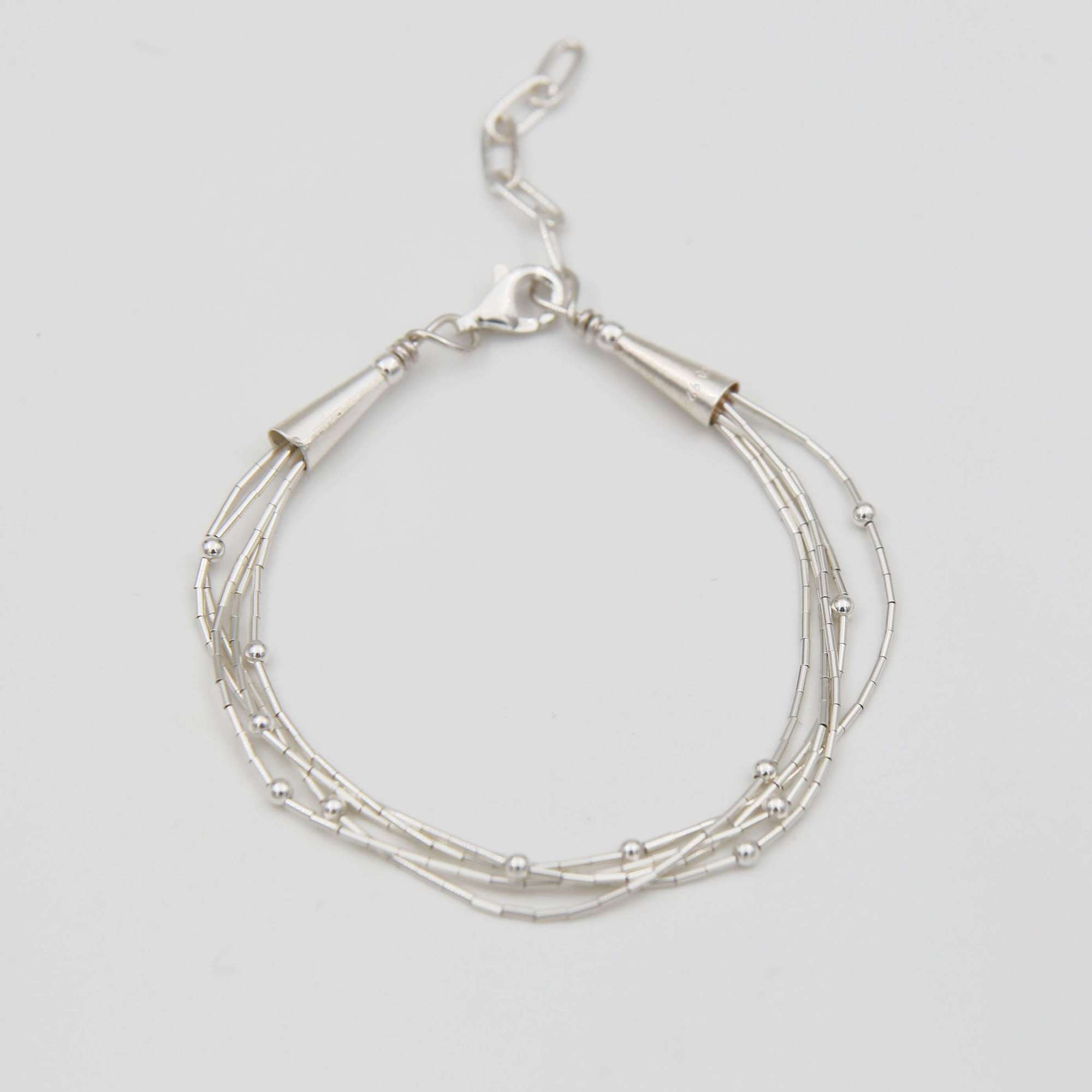 Браслет из 5 серебряных нитей 3P374