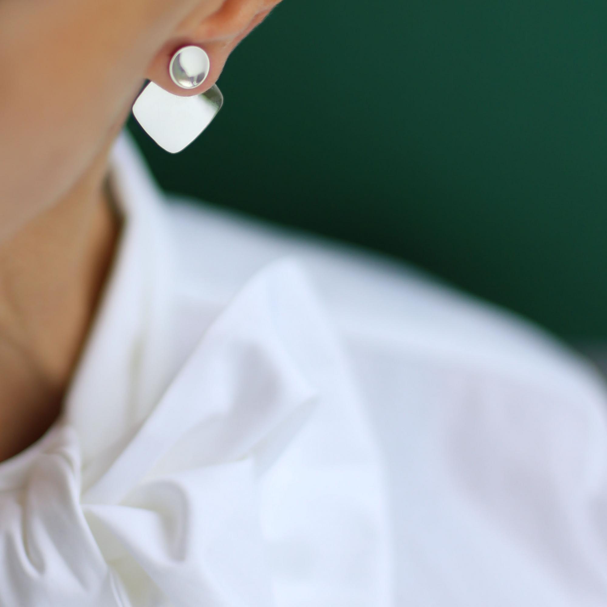 Серьги с подвеской (с глянцевым гвоздиком) 1P531