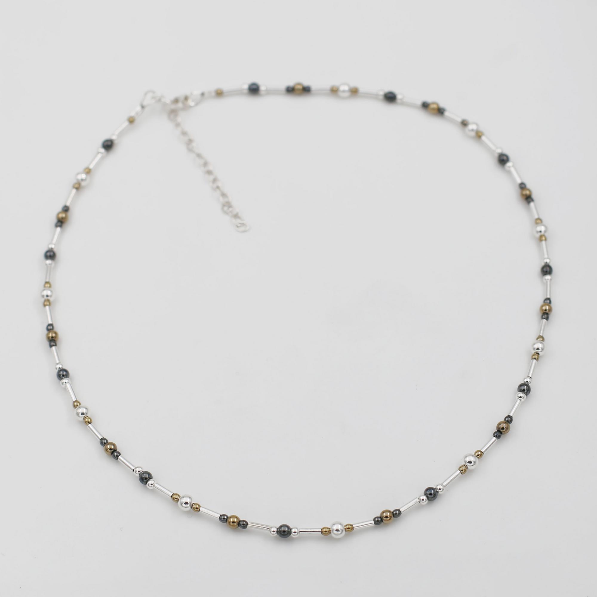 Колье с гематитом 4P805