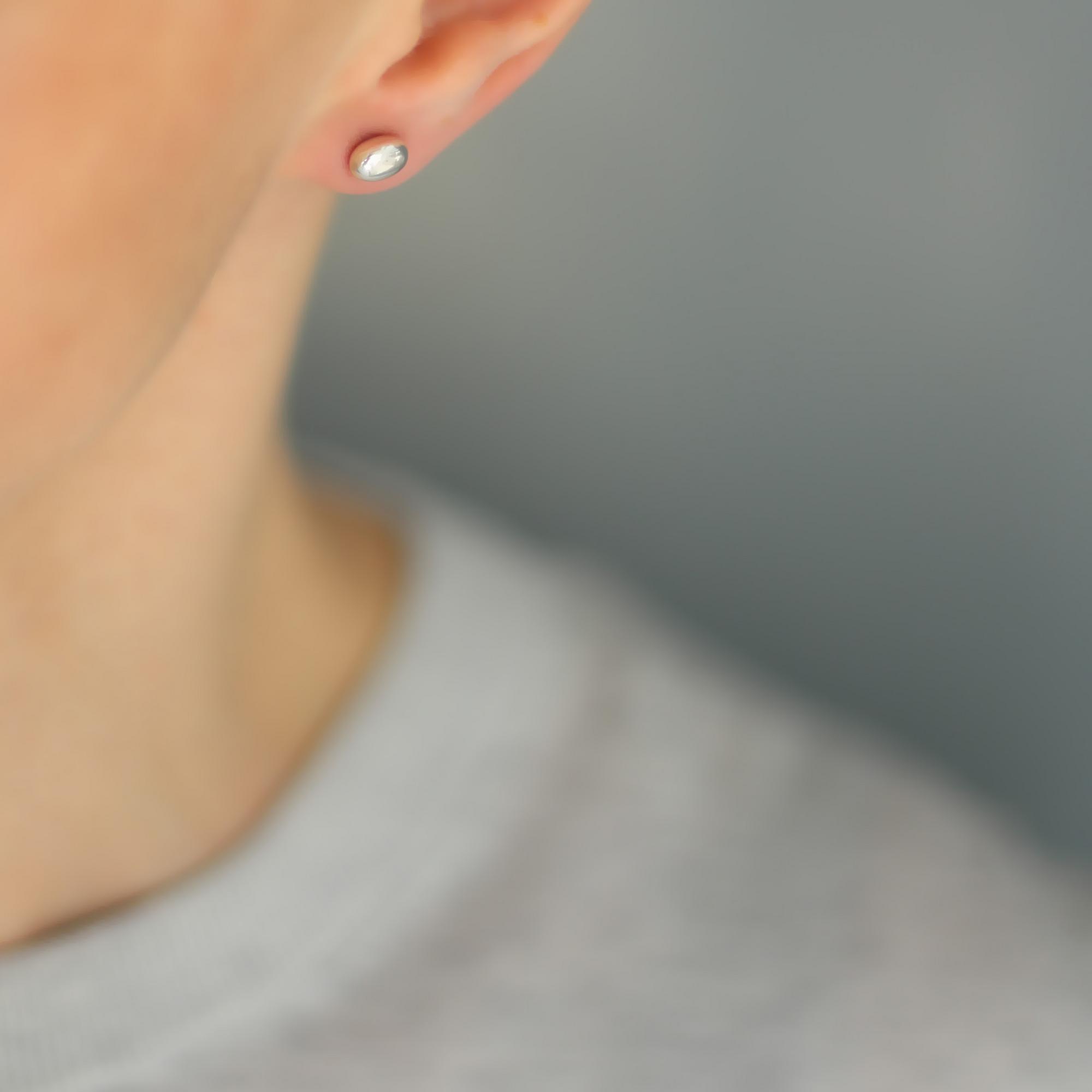 Серьга-гвоздик Овал 1P1157 MONO