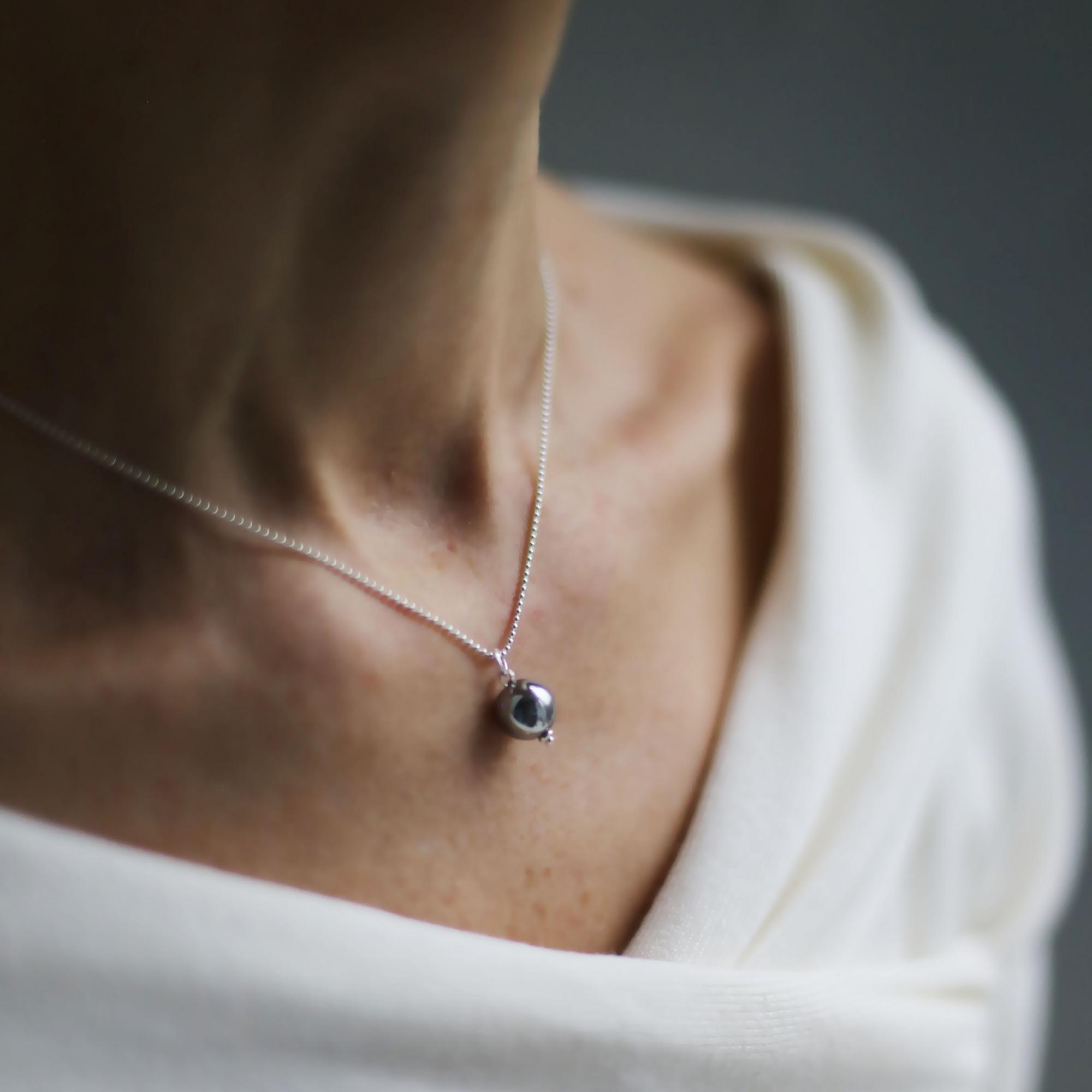 Подвеска из гематита цвета родий 4P918