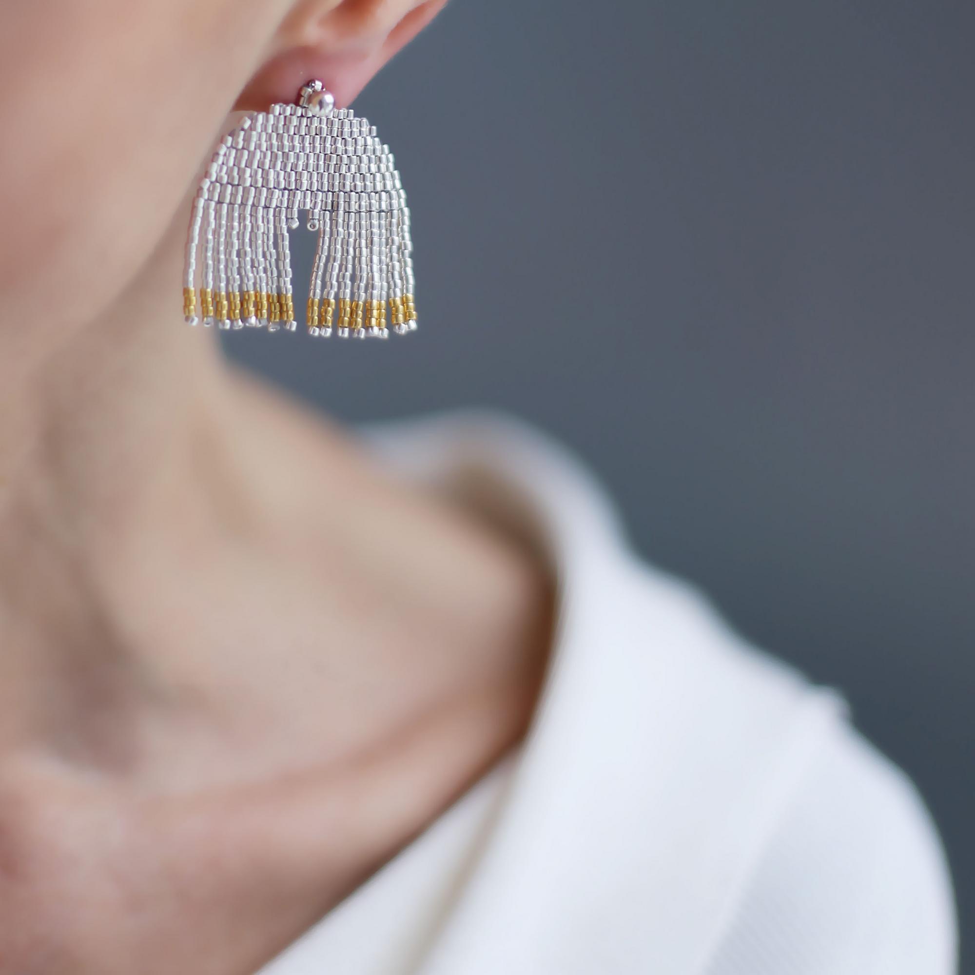 Серьги из бисера 1P2520