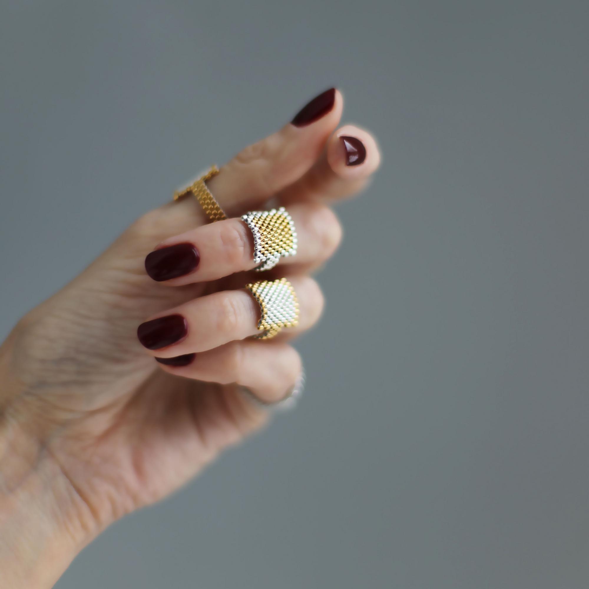 Кольцо из бисера  2P1145