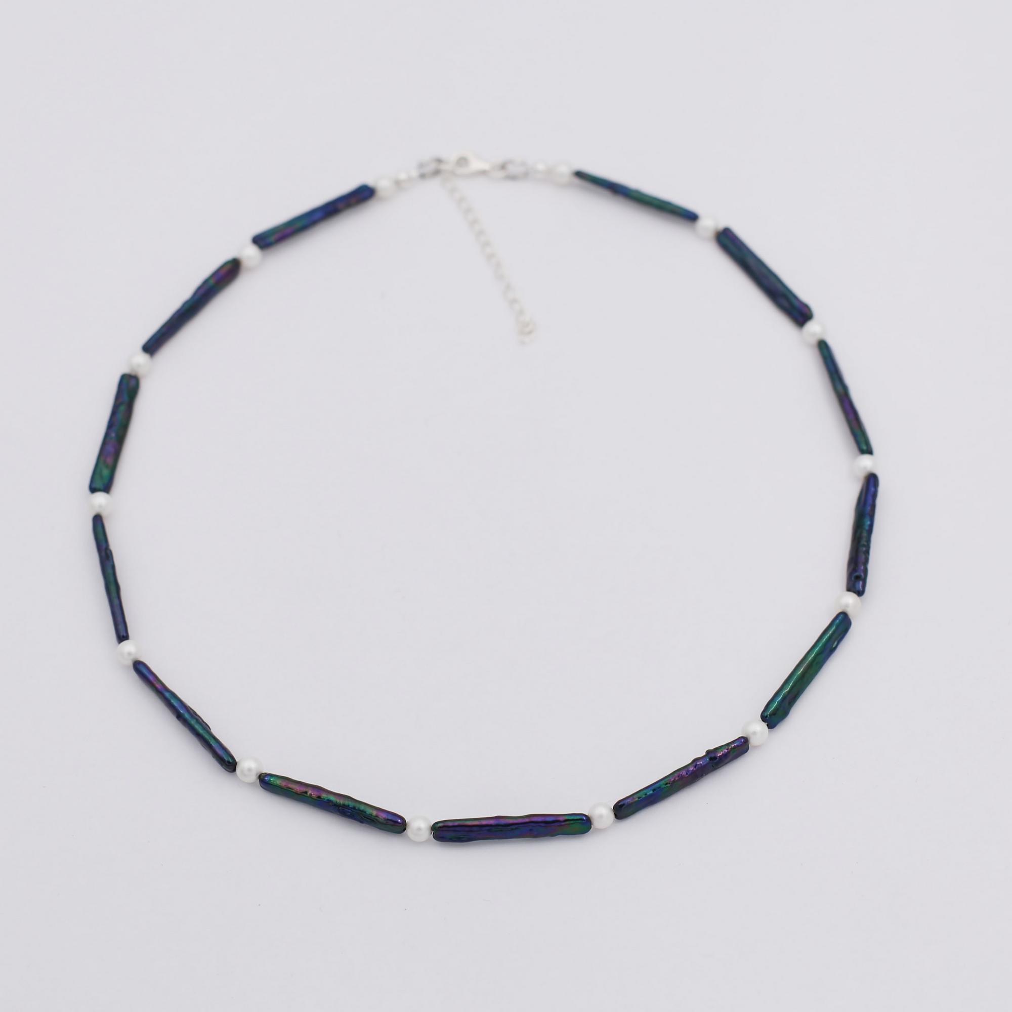 Колье с темным жемчугом 4P969