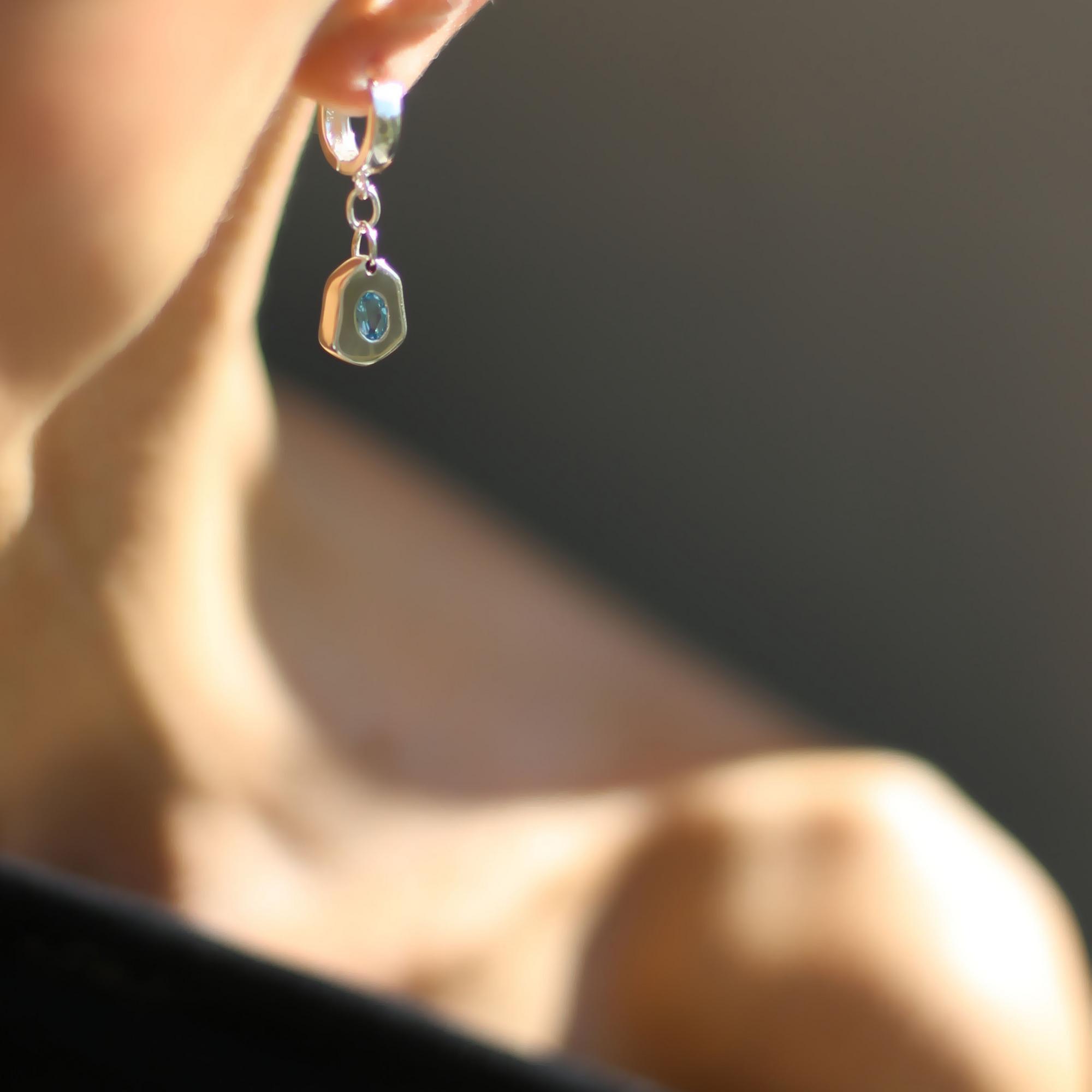 Серьги с топазом 1P2591