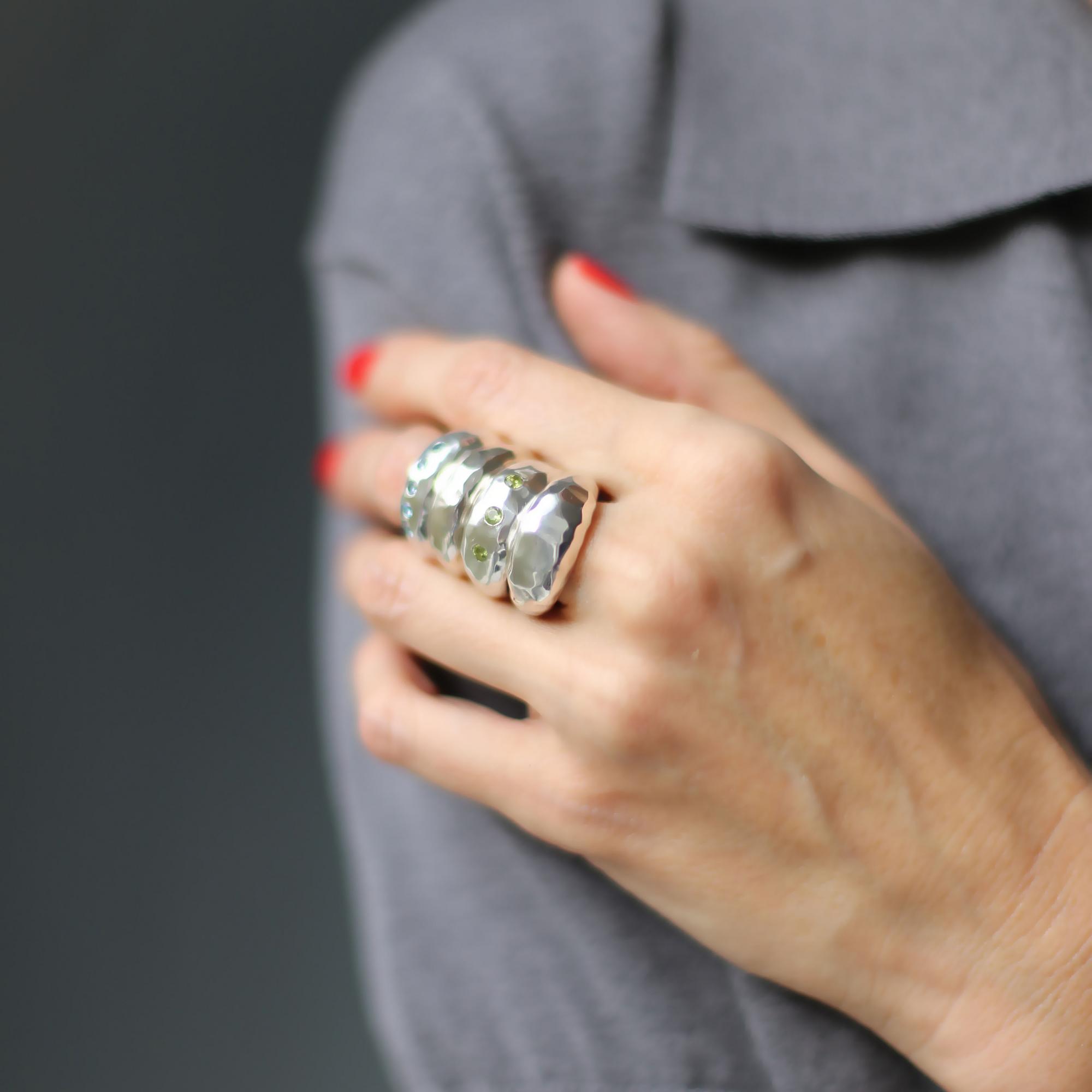 Узкое ограненное кольцо  2P1196