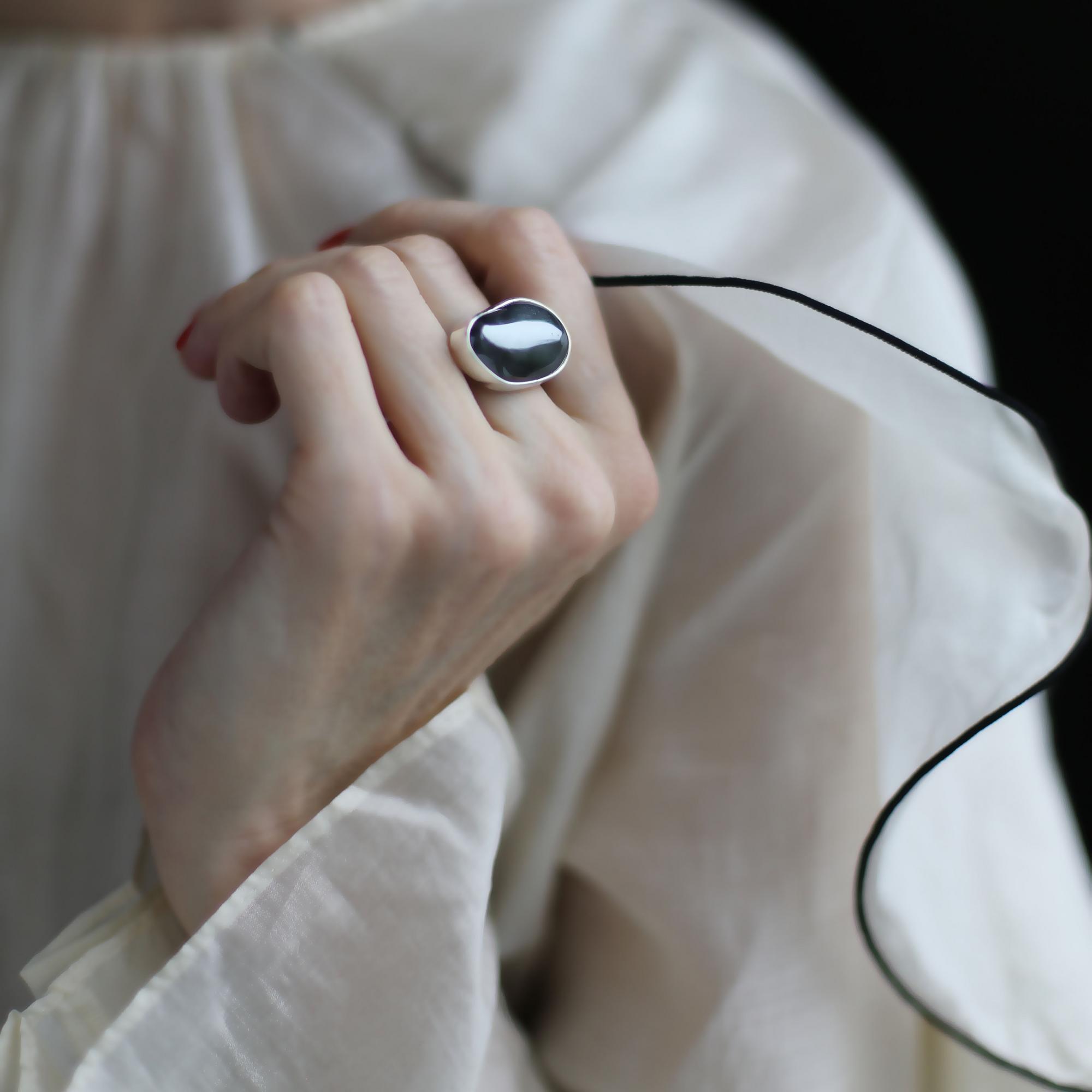 Кольцо с Гематитом 2P1208