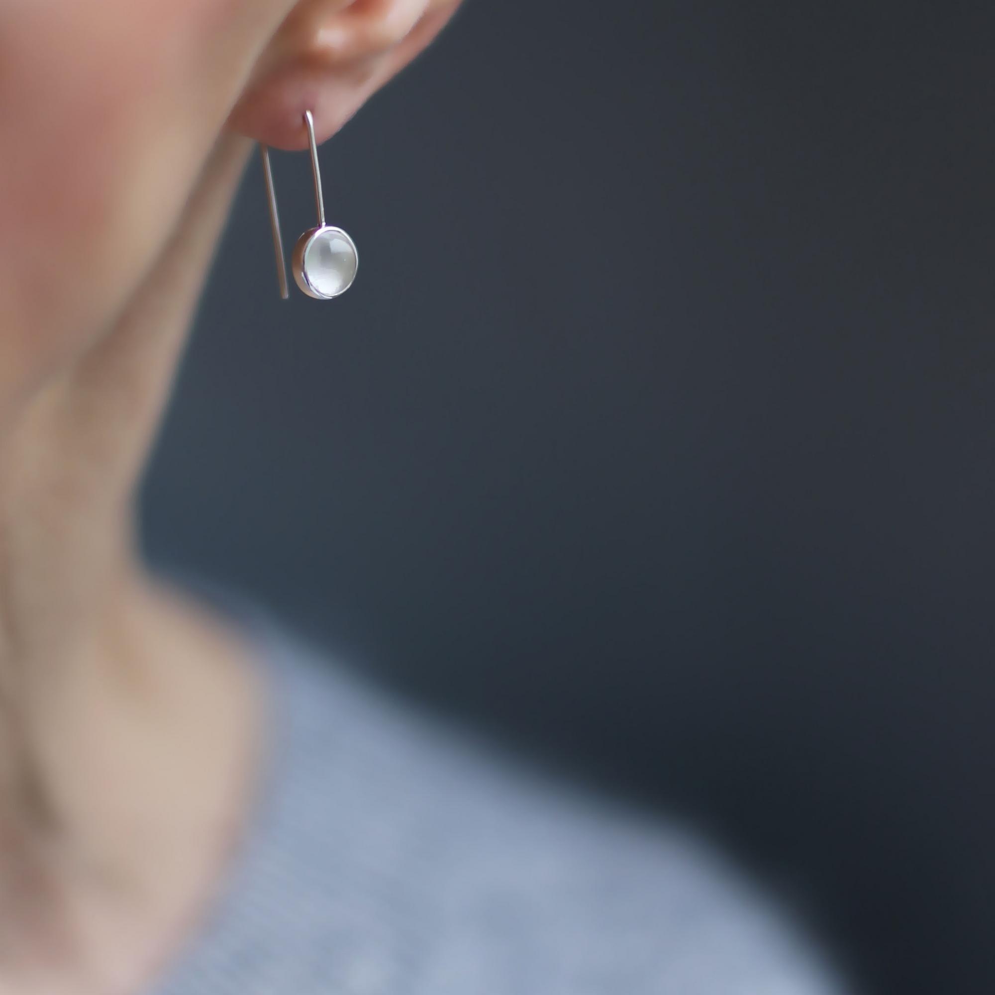 Серьги с горным хрусталем 1P2200