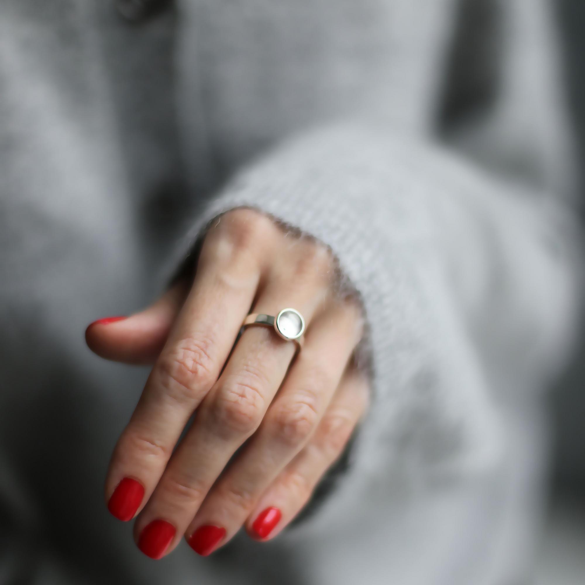 Кольцо с горным хрусталем 2P952