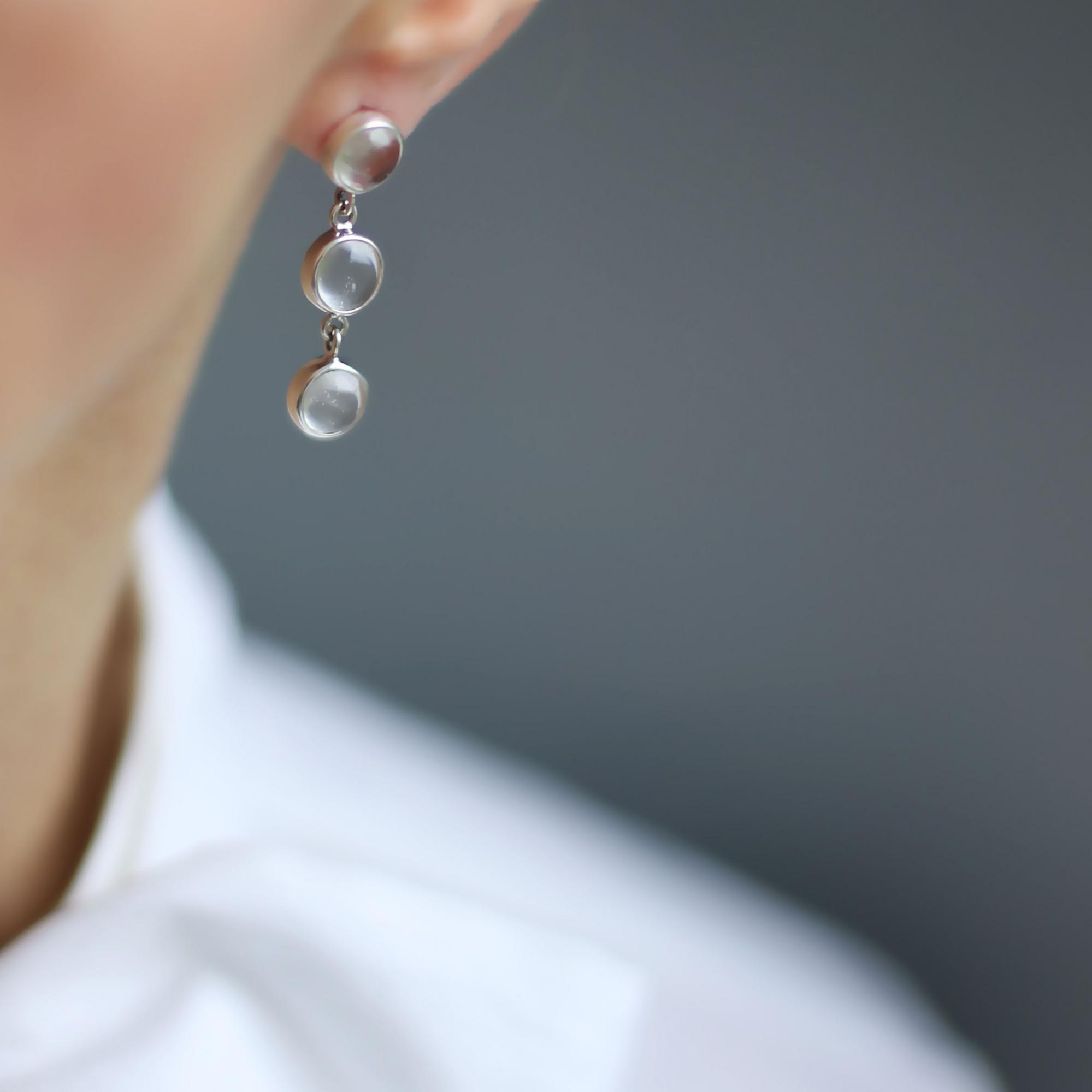 Серьги с горным хрусталем 1P2337