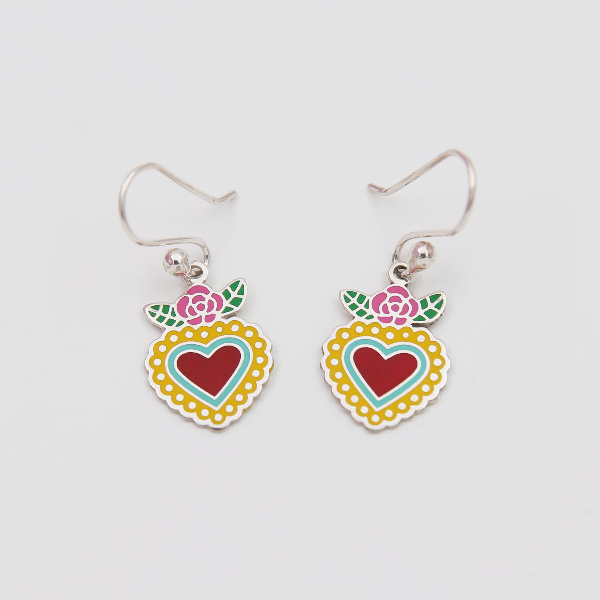 Серьги Сердца жёлтые Mi corazón 1P2608