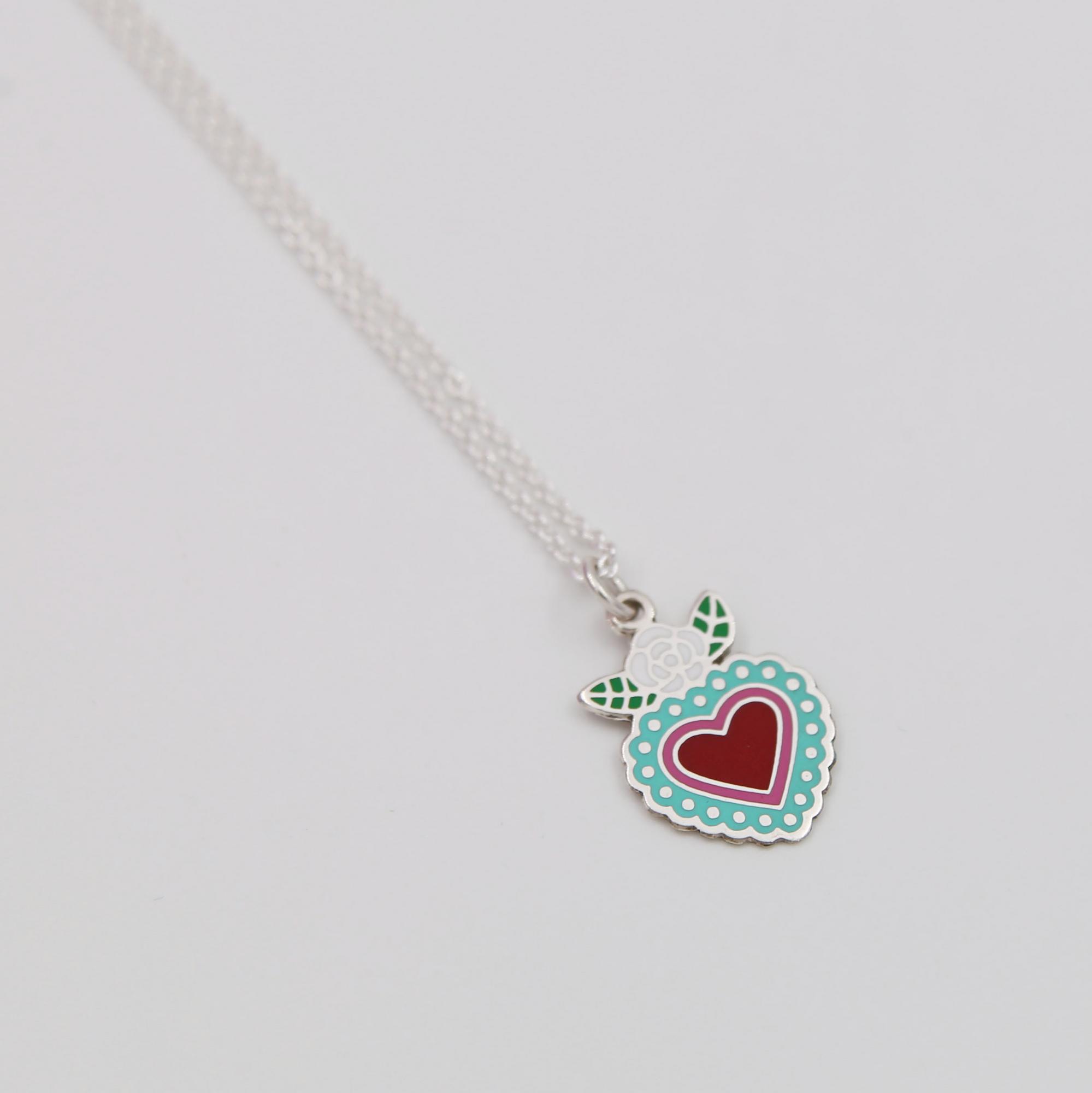 Подвеска Сердце бирюзовое Mi corazón 4P985