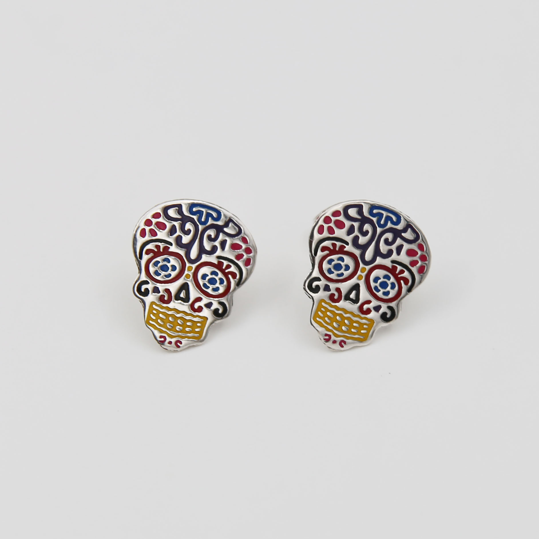 Гвоздики Сахарные черепа Calavera цветные 1P2623