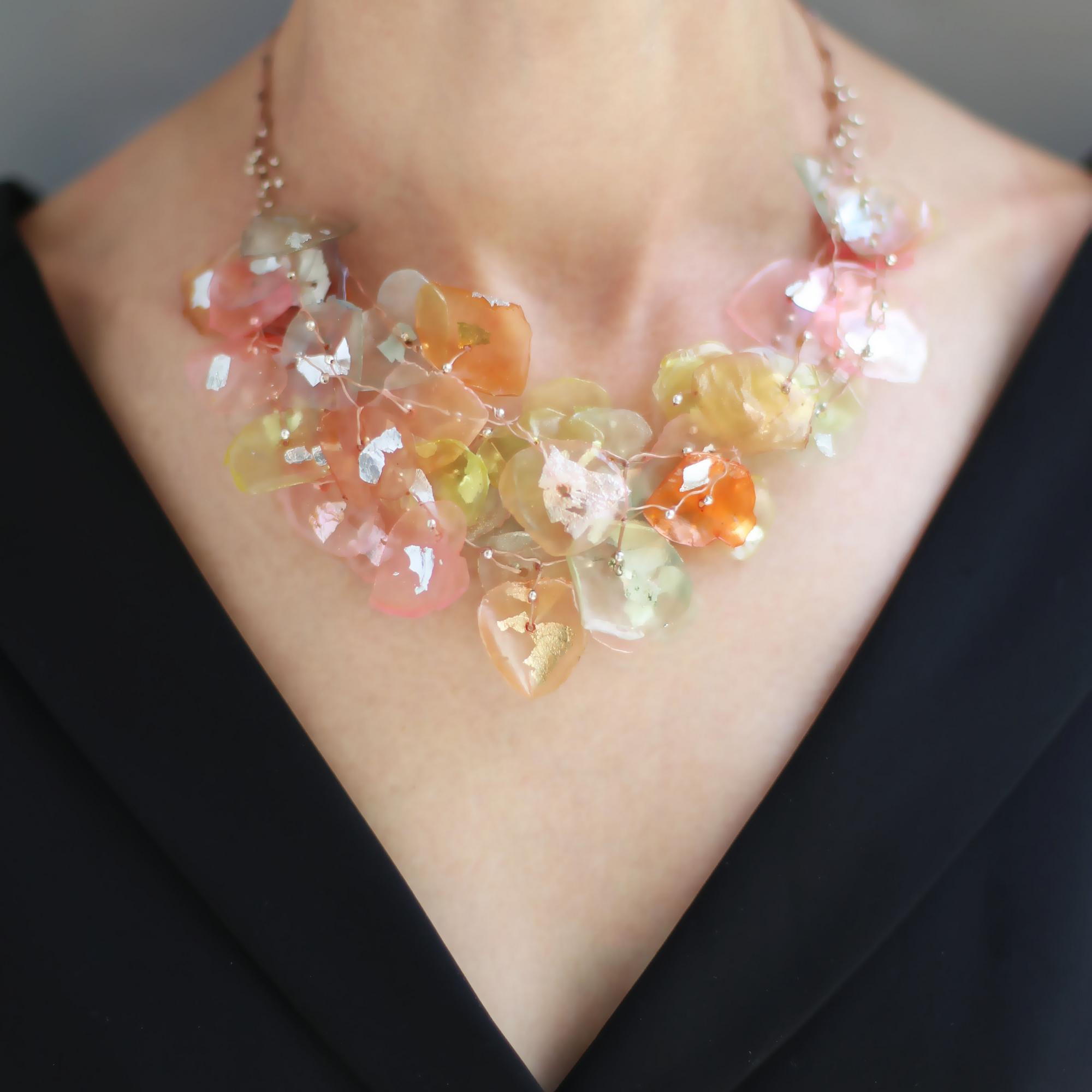 Колье  и серьги Чешуя серебряная 4P990-4