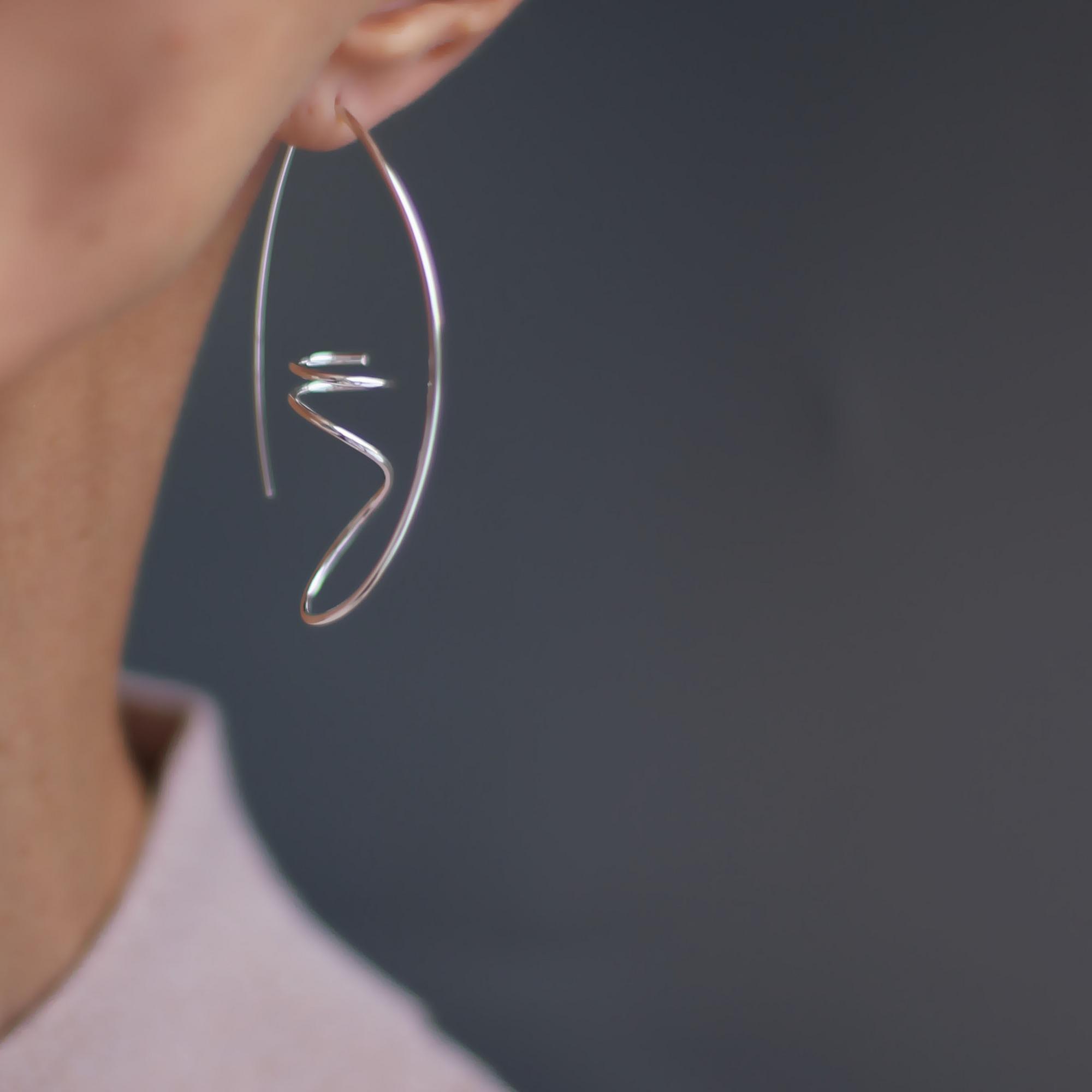 Серьги Спирали 1P397