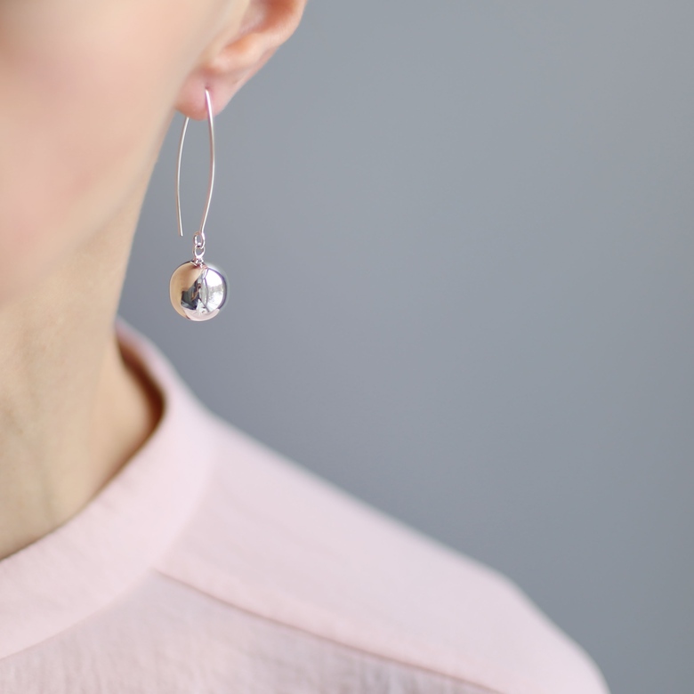 Серьги Шары на длинной швензе 1PB14