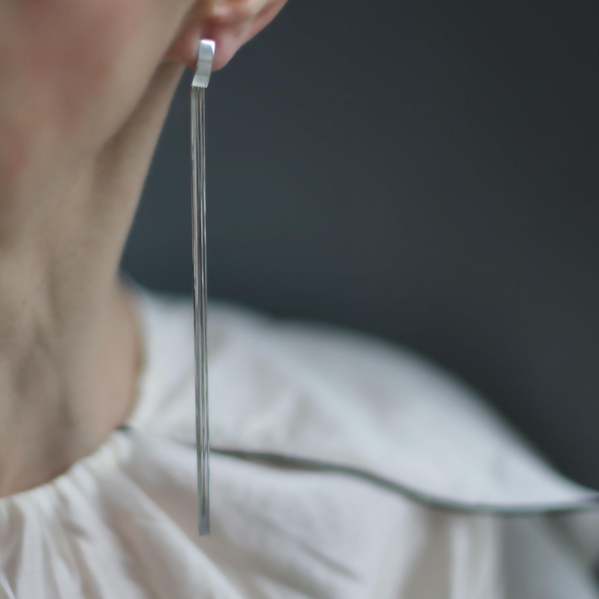 Серьги-гвоздики Длинные цепочки 1P546