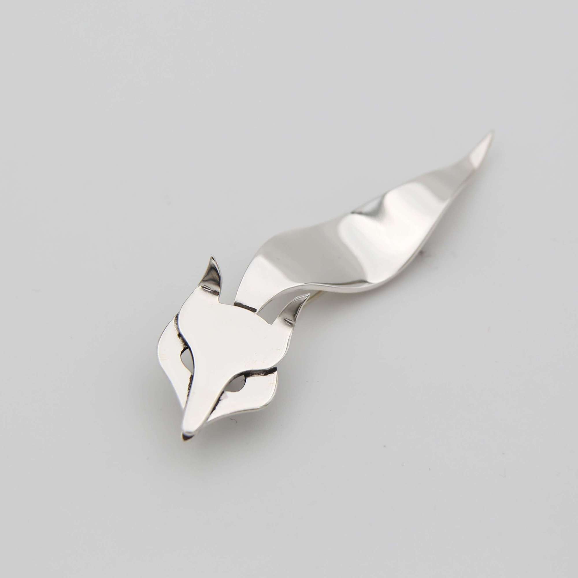 Серебряная брошь "Лисичка" 7P11