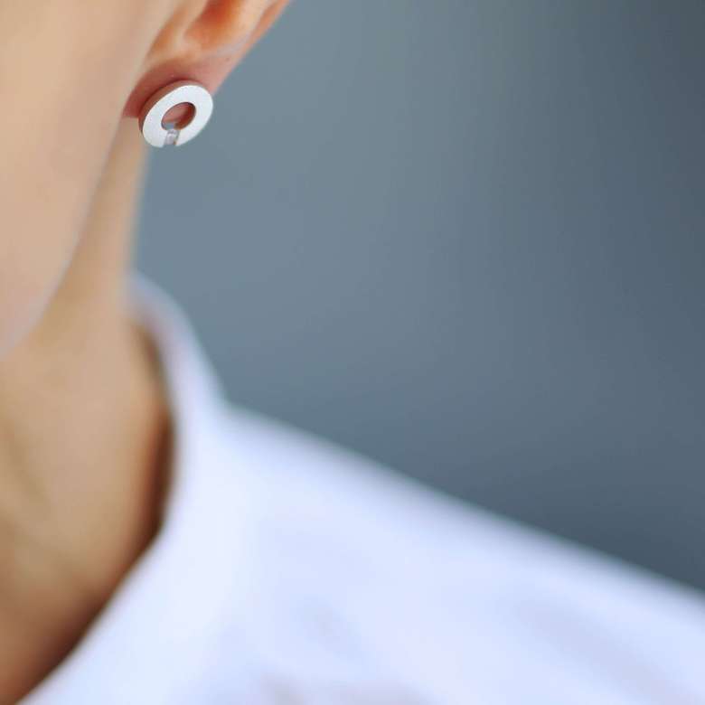 Серьги с цирконом 1P879