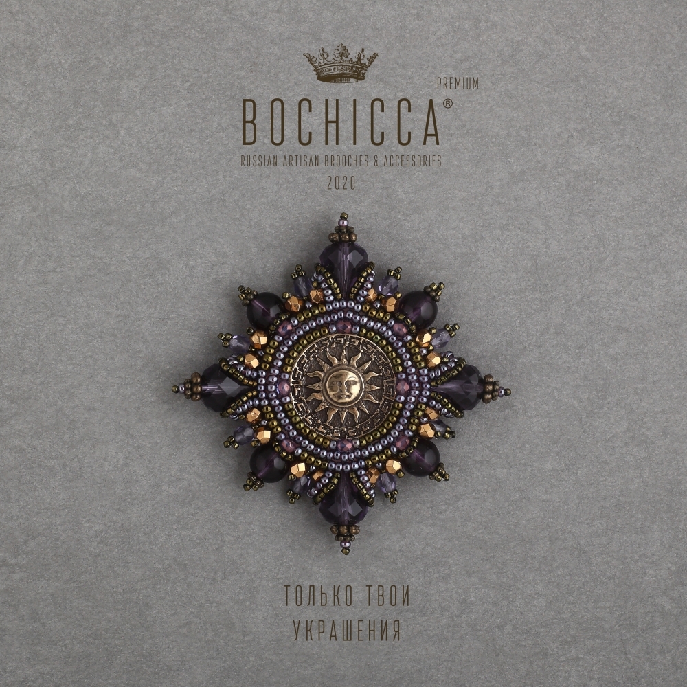 брошь Medieval Sun