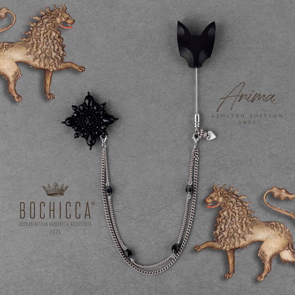 брошь-запонка Cat-o'-Mountain