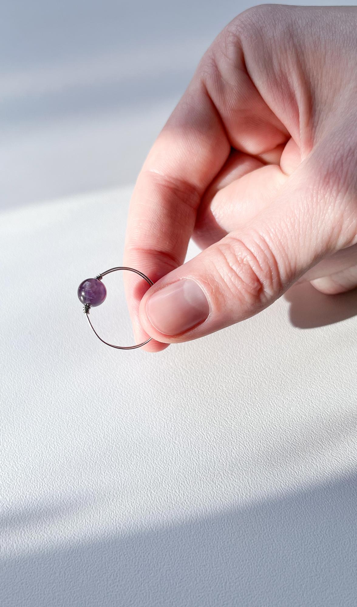 Кольцо с аметистом