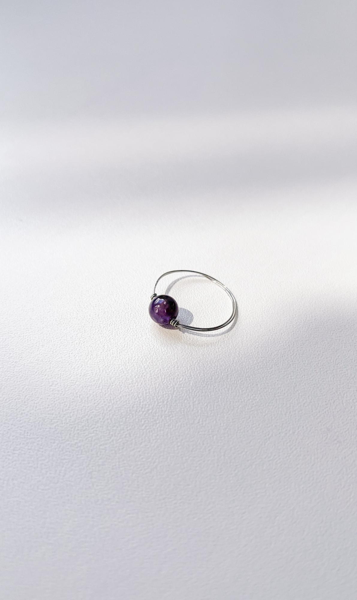 Кольцо с аметистом