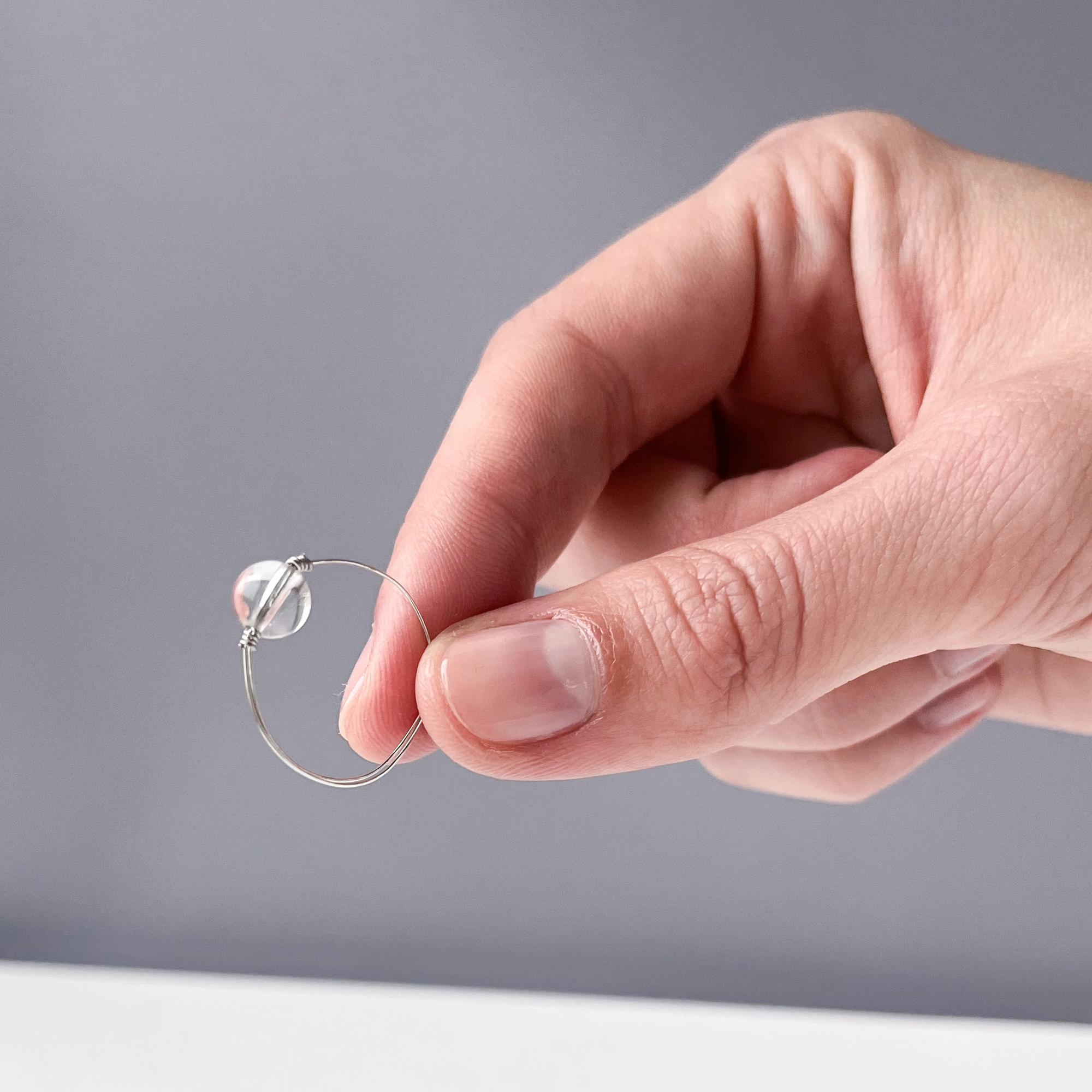 кольцо с горным хрусталем