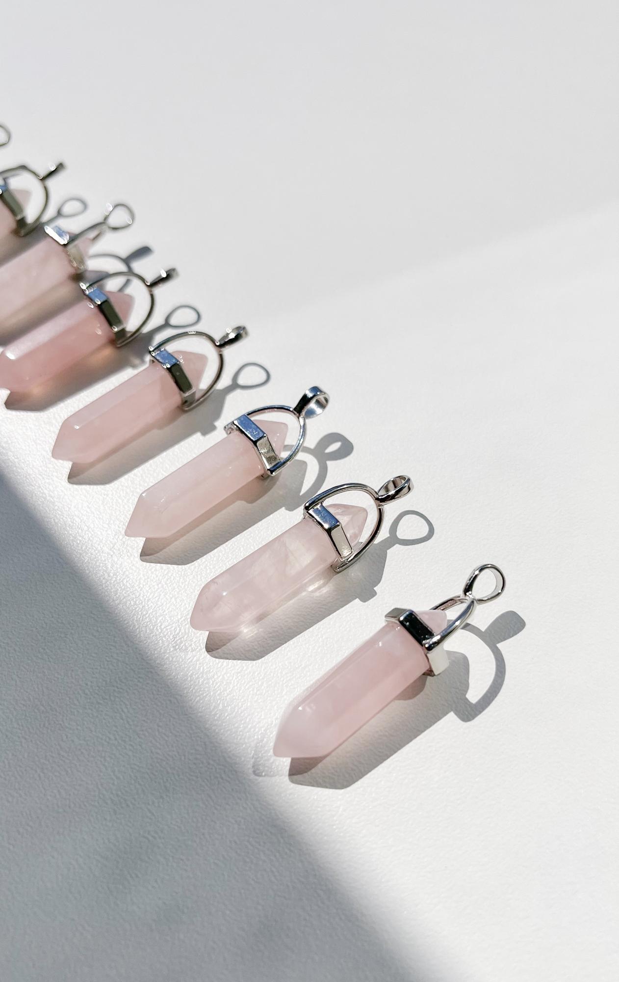 Кулон - Розовый кварц