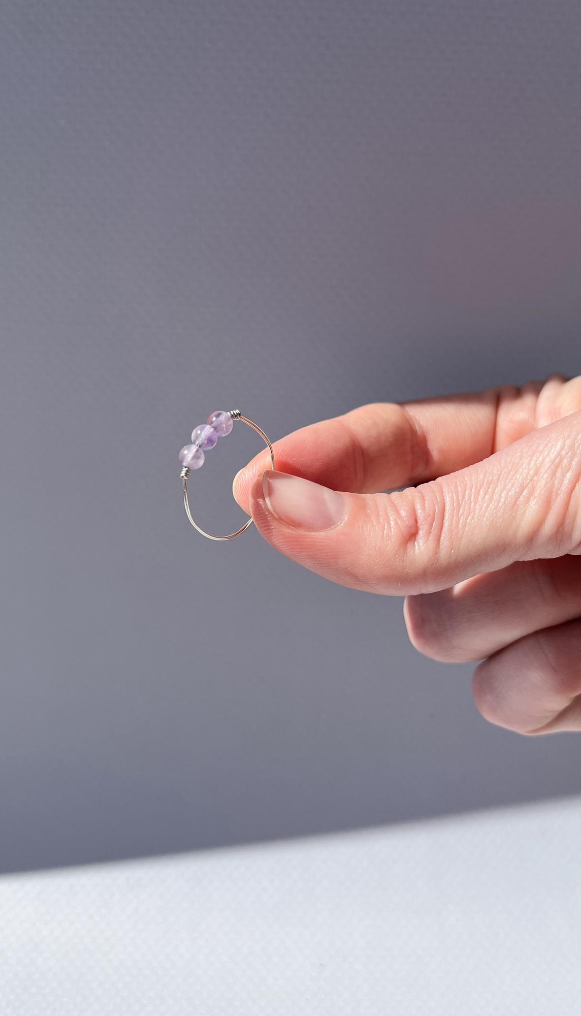 Кольцо с аметистом