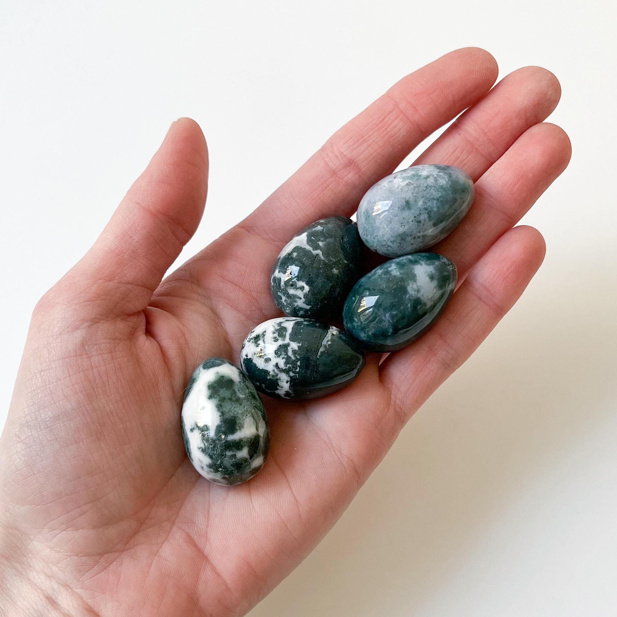 Моховой агат - яйцо