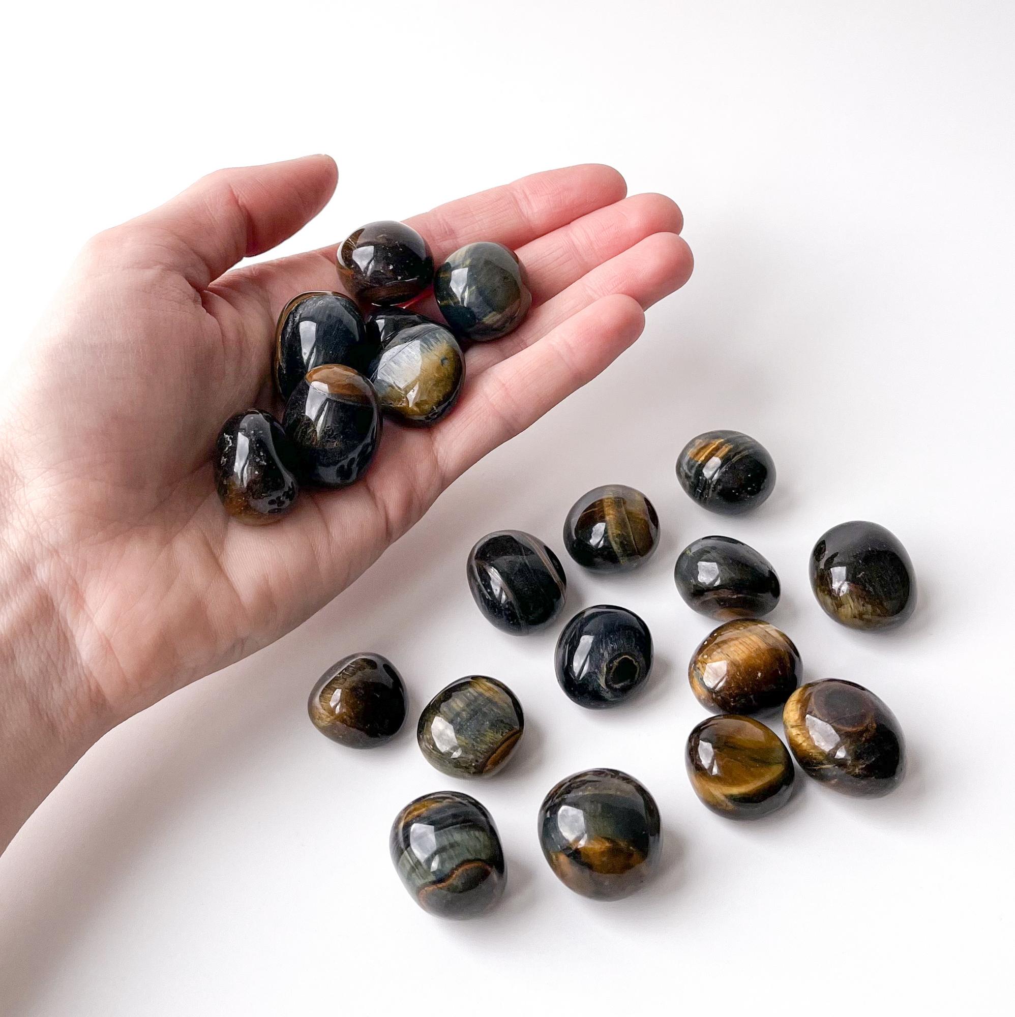 Тигрово-соколинный глаз - галтовка