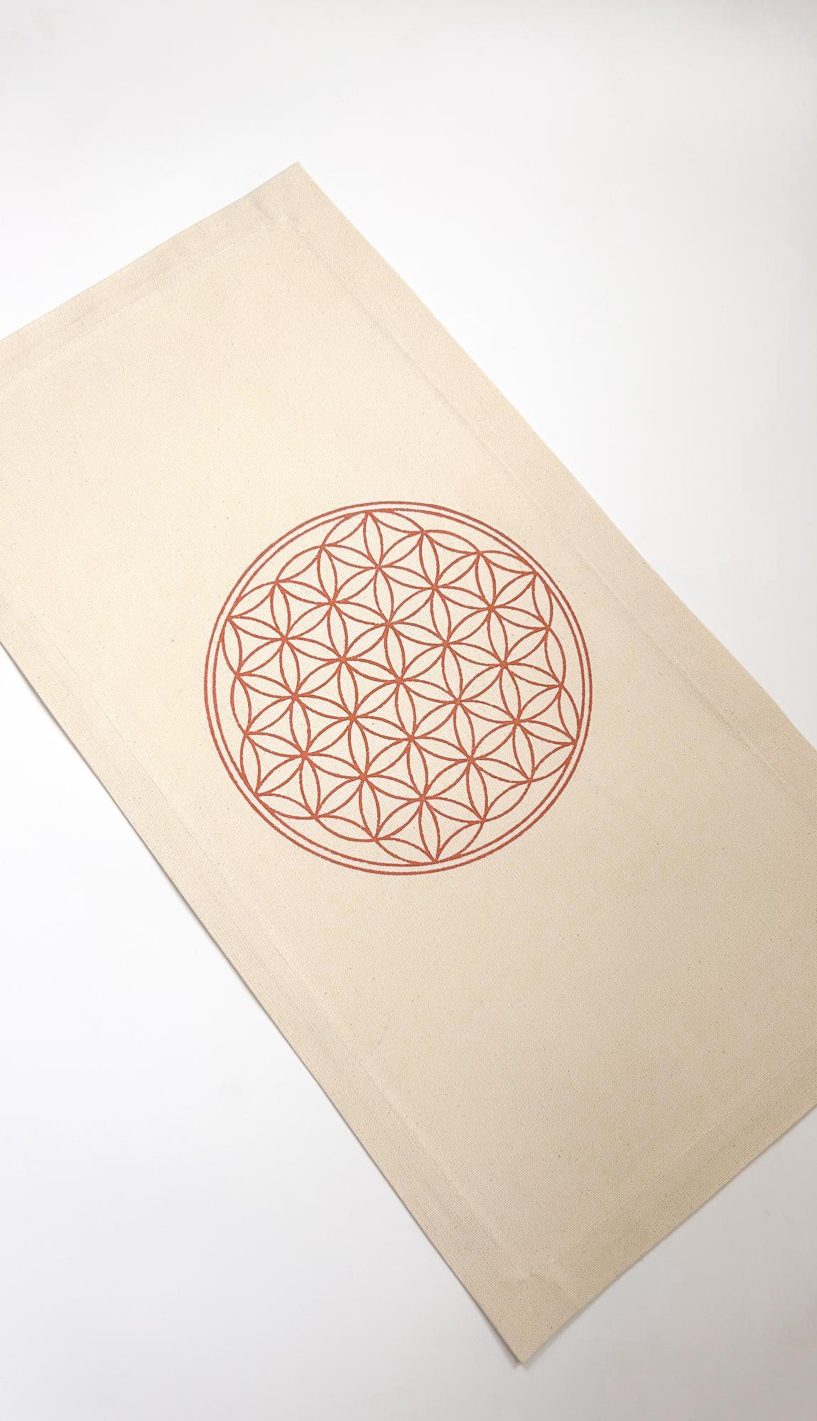 Коврик для работы с кристаллической решеткой - Цветок жизни - Охра